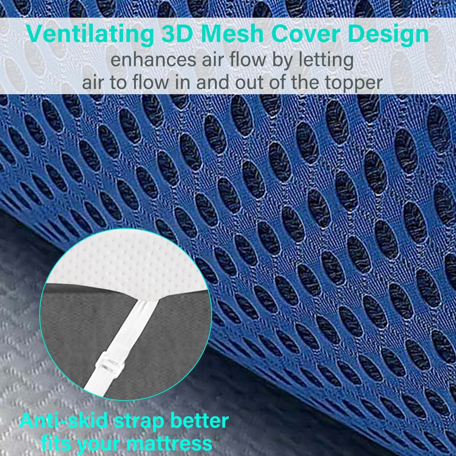 Wavv – Plateau de matelas en mousse à mémoire de 2&nbsp;po, très grand lit