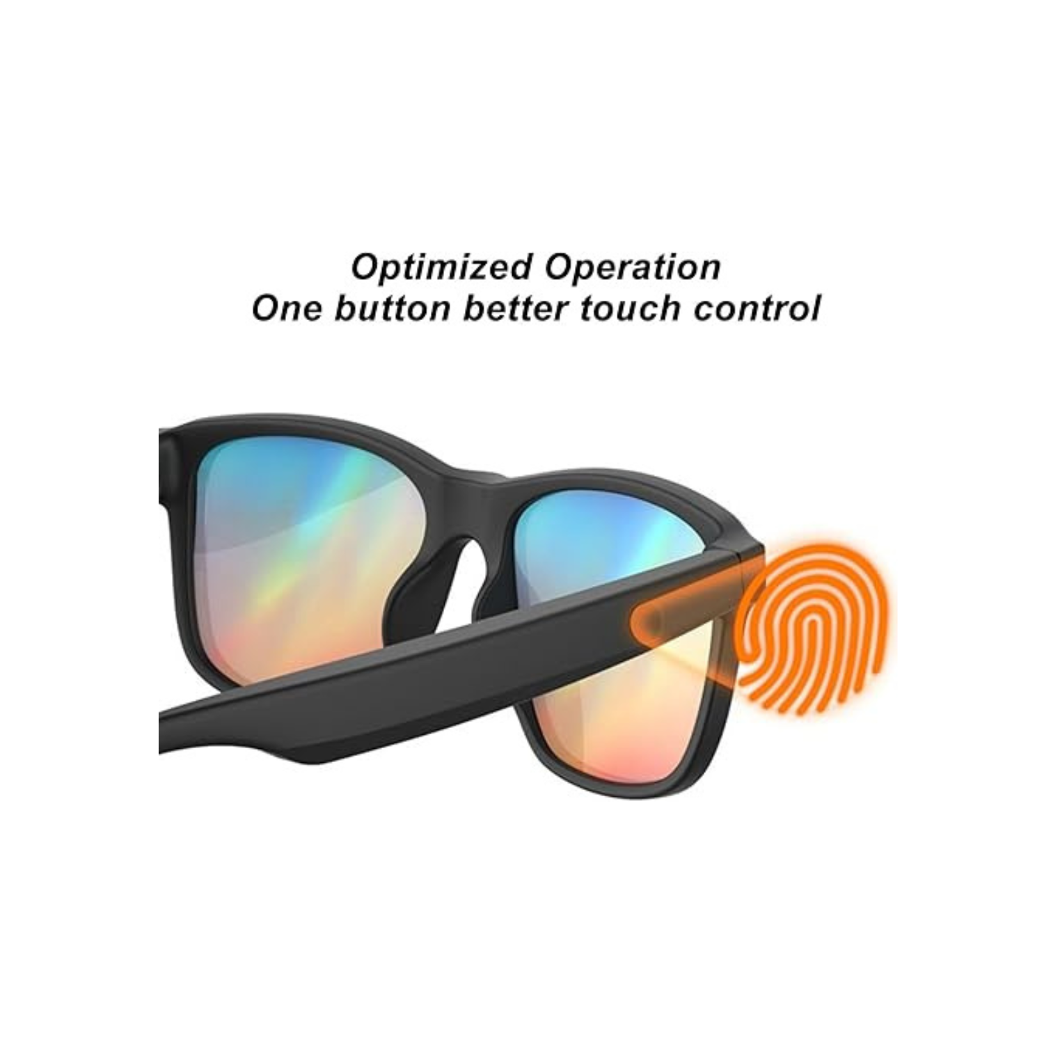 Smart Glasses, Cordless BT Sunglasses with UV400 Protections, Built in Open Ear Speakers and Mic, Music and Hands Calling, for Men Women