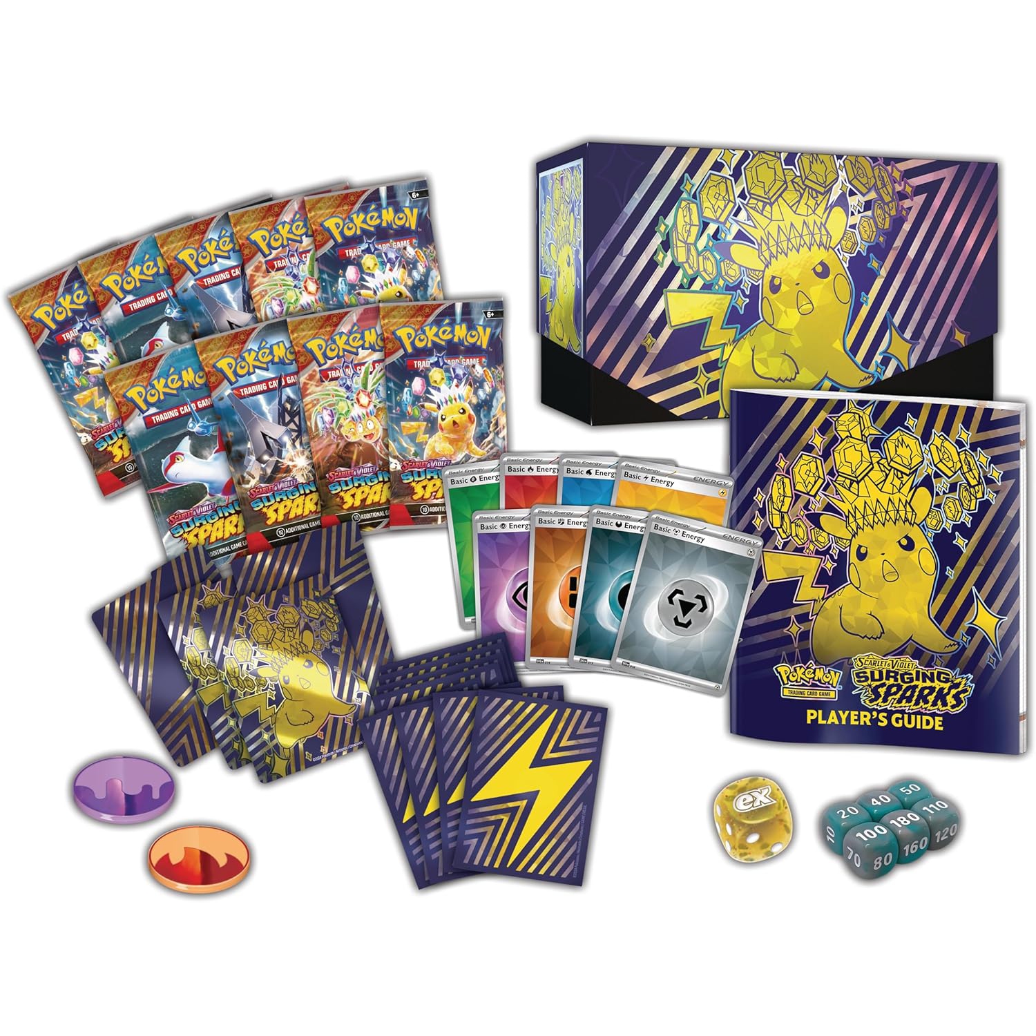 Jeu de cartes à collectionner Pokémon USA&nbsp;: Boîte d'entraînement Elite Scarlet & Violet Surging Sparks