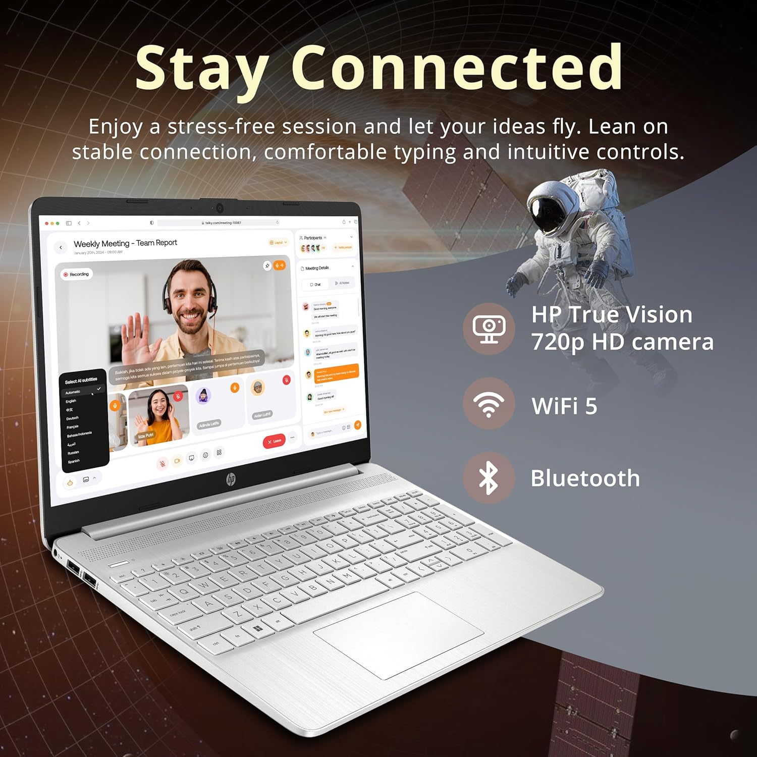 HP – Ordinateur portatif à écran tactile HD de 15,6&nbsp;po, Pentium Gold 7505 Intel, stockage 416&nbsp;Go, mémoire vive 8&nbsp;Go, clavier