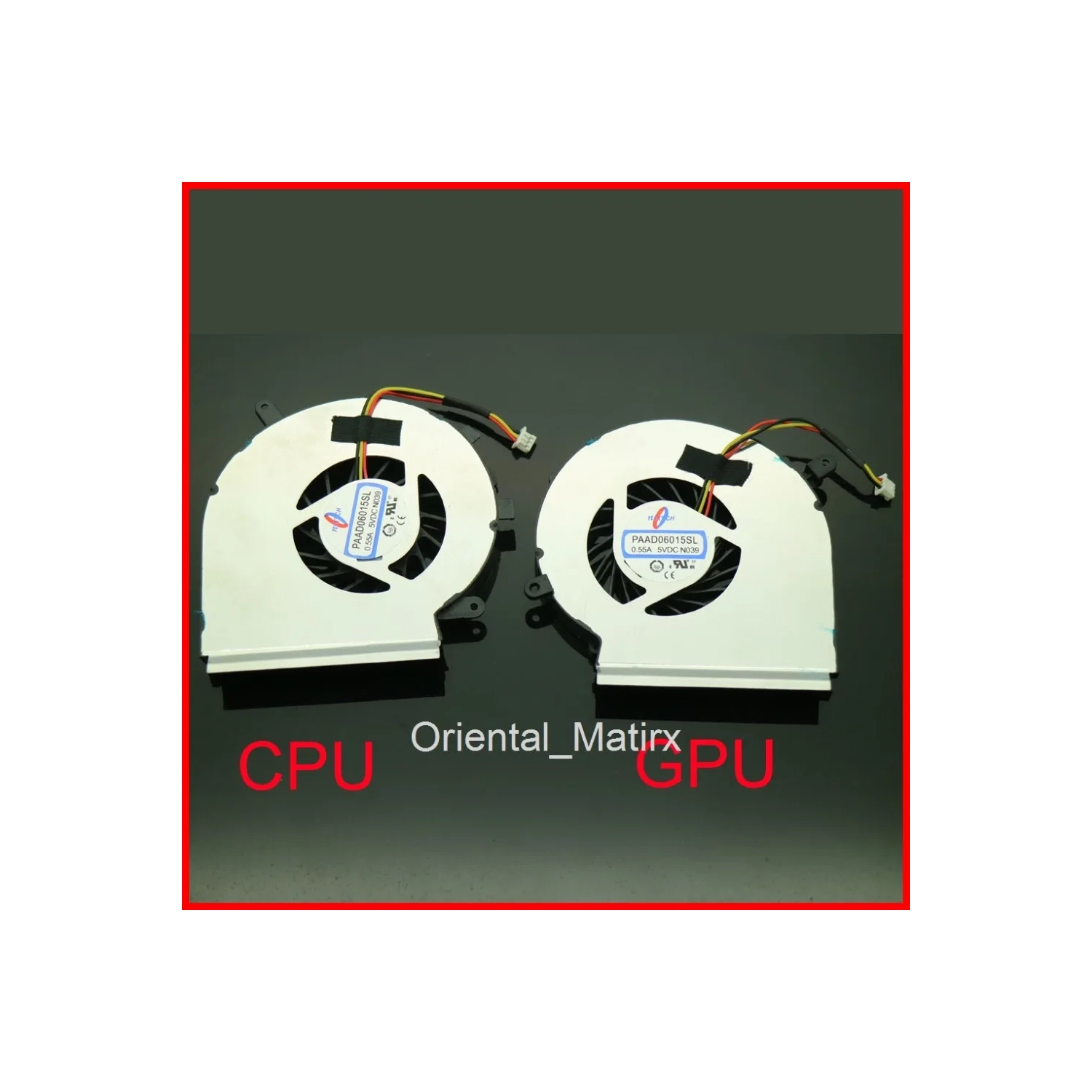 NOUVEAU 5 V ventilateur 0,55 A 3 broches de PAAD06015SL pour MSI GE62 GE72 PE60 PE70 GL62 GE62MVR GE72MVR 7RG MS-16JC 16J9 MS-179C de