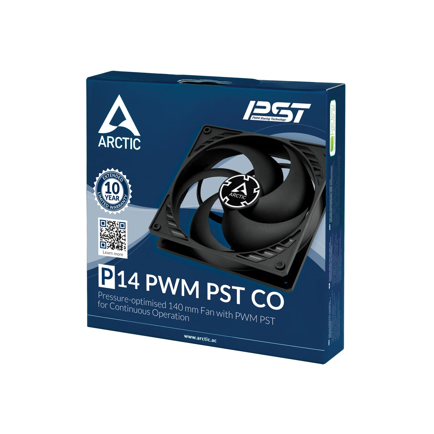 ARCTIC P14 PWM PST CO 14cm Chassis Fan Computer CPU Cooling 4-Pin PWM White