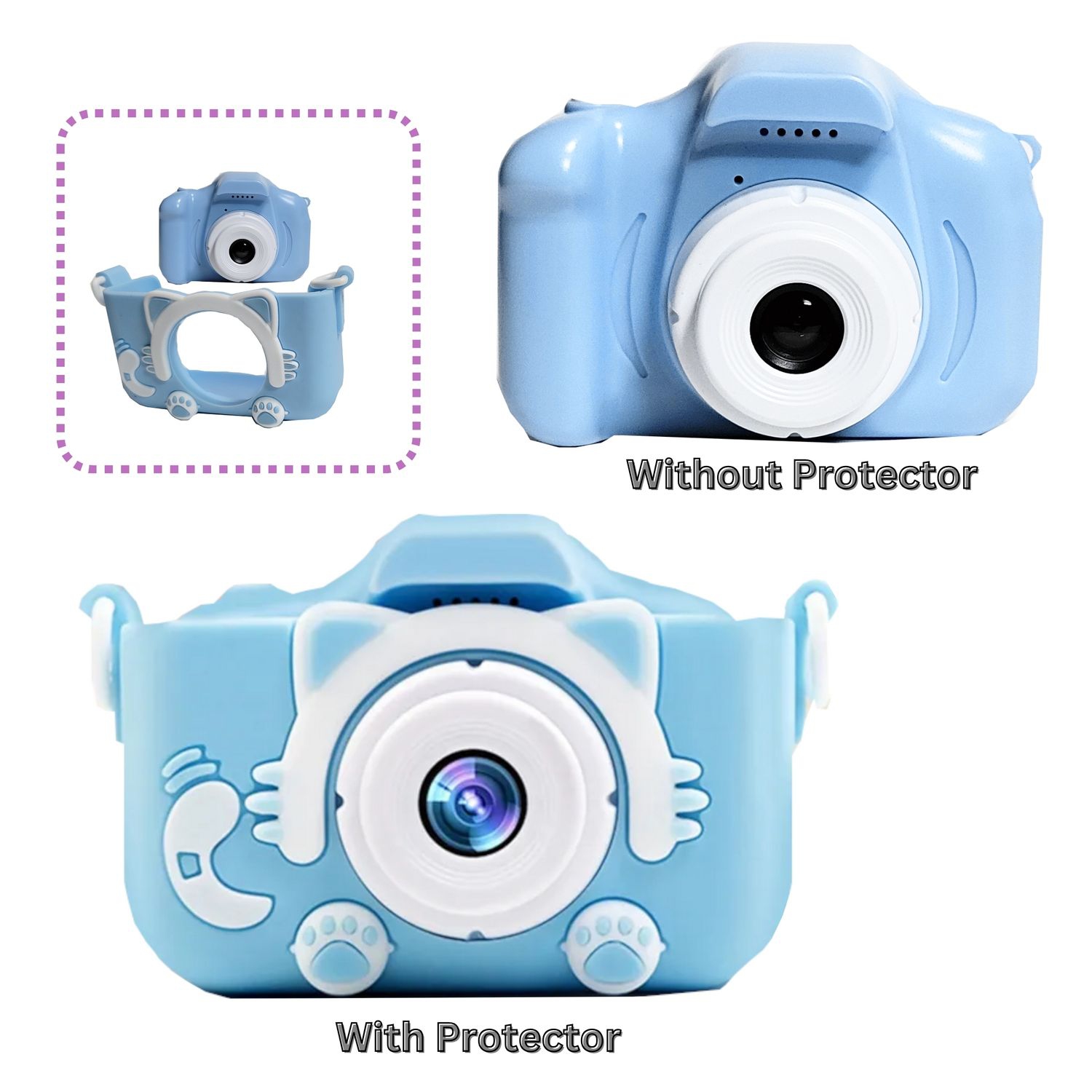 Appareil photo numérique pour enfants de MAKATA 48&nbsp;Mpx avec jeux vidéo HD et musique MP3, caméra jouet amusante pour enfants de moins de 13 ans,