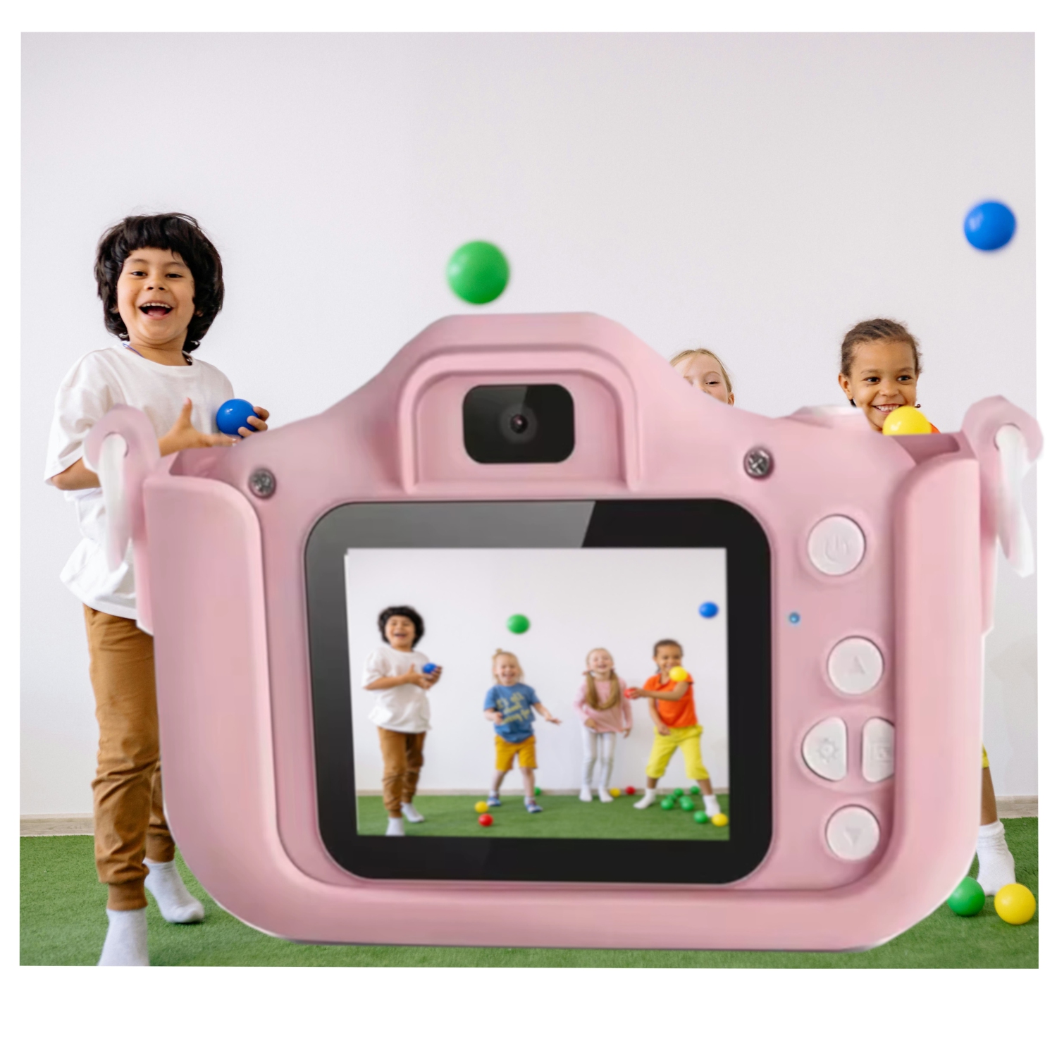 Appareil photo numérique pour enfants MAKATA 48&nbsp;Mpx avec jeux vidéo HD et musique MP3, caméra jouet amusante pour enfants de moins de 13 ans,