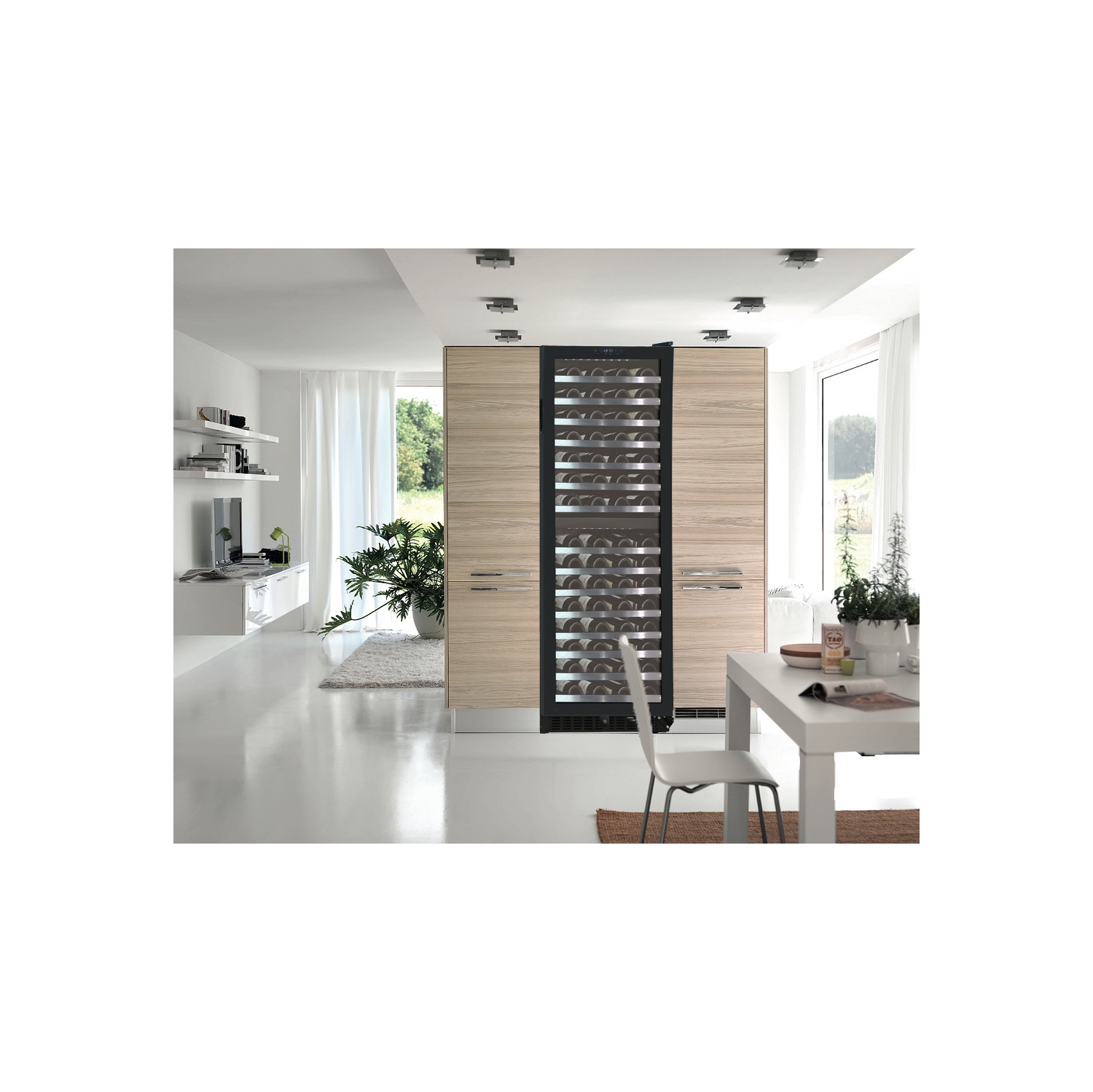 Refroidisseur à vin intégré pour 155 bouteilles