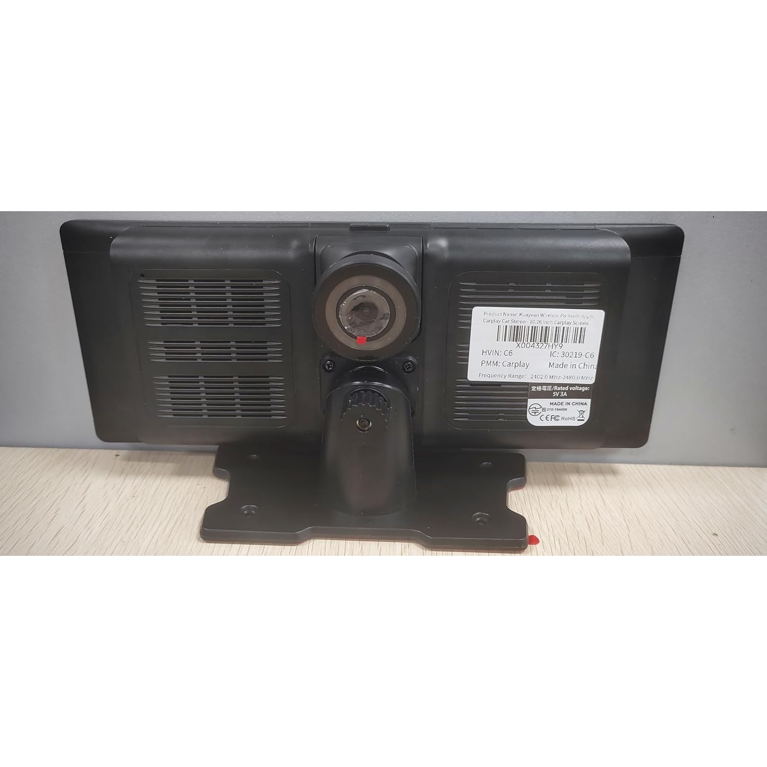 Kuayvan Wireless Portable Carplay Screen for Car - 10.26 Inch Carplay & Android Auto Car Touch Screen, with 4K Dash Cam, Backup Camera, Bluetooth,