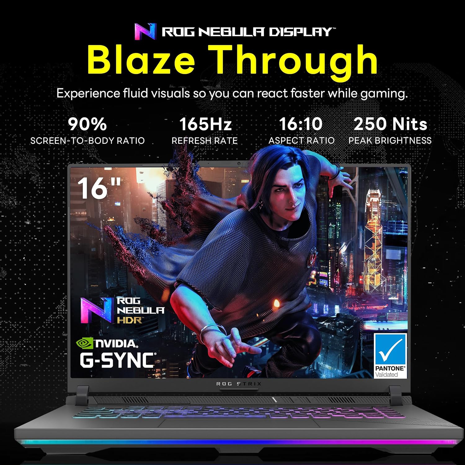 ASUS ROG Strix G16 16" FHD 165Hz Gaming Laptop, Intel i9-13980HX, NVIDIA GeForce RTX 4060, 2TB PCIe SSD, 32GB DDR5, Backlit Keyboard, Win 11 Pro,