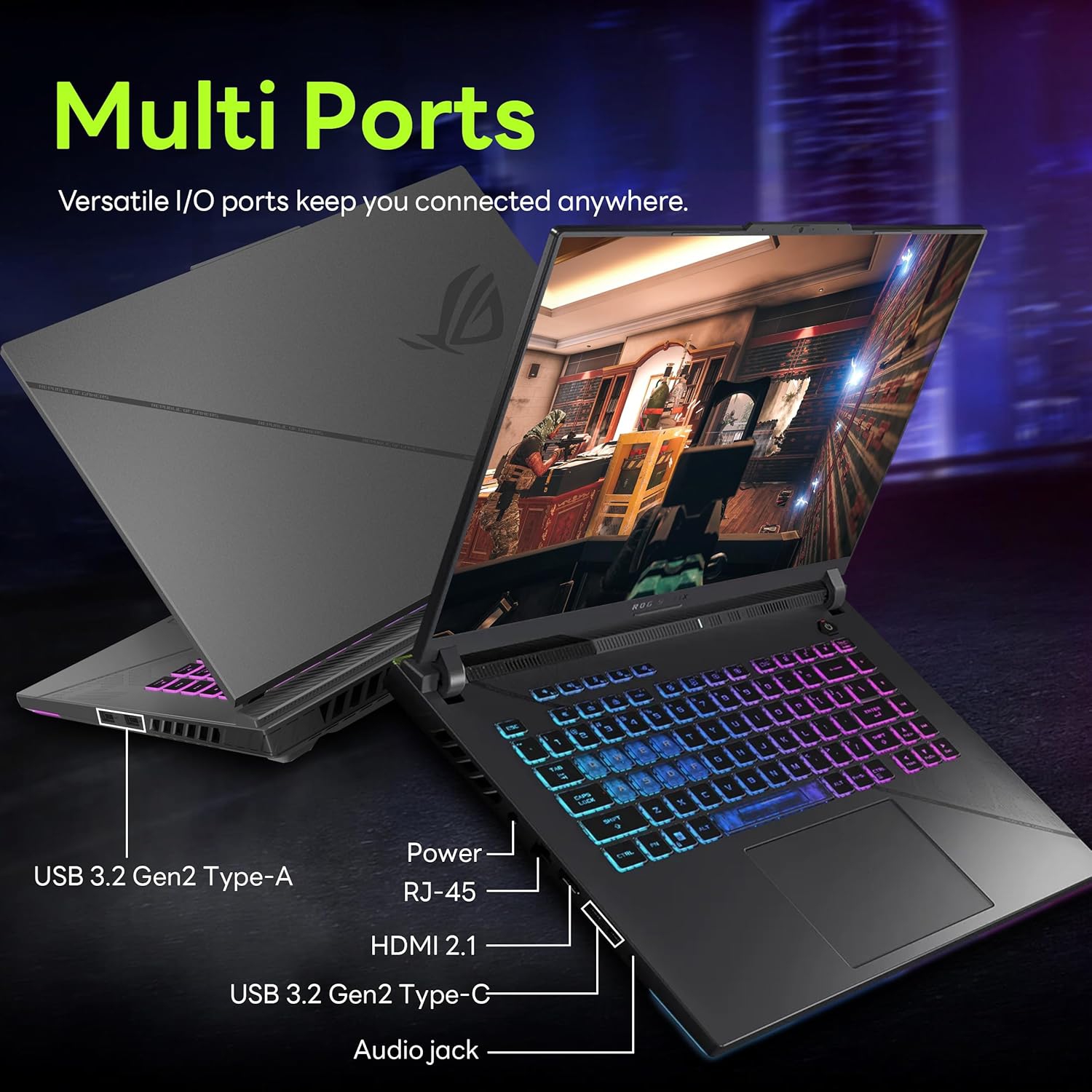 ASUS ROG Strix G16 16" FHD 165Hz Gaming Laptop, Intel i9-13980HX, NVIDIA GeForce RTX 4060, 2TB PCIe SSD, 32GB DDR5, Backlit Keyboard, Win 11 Pro,