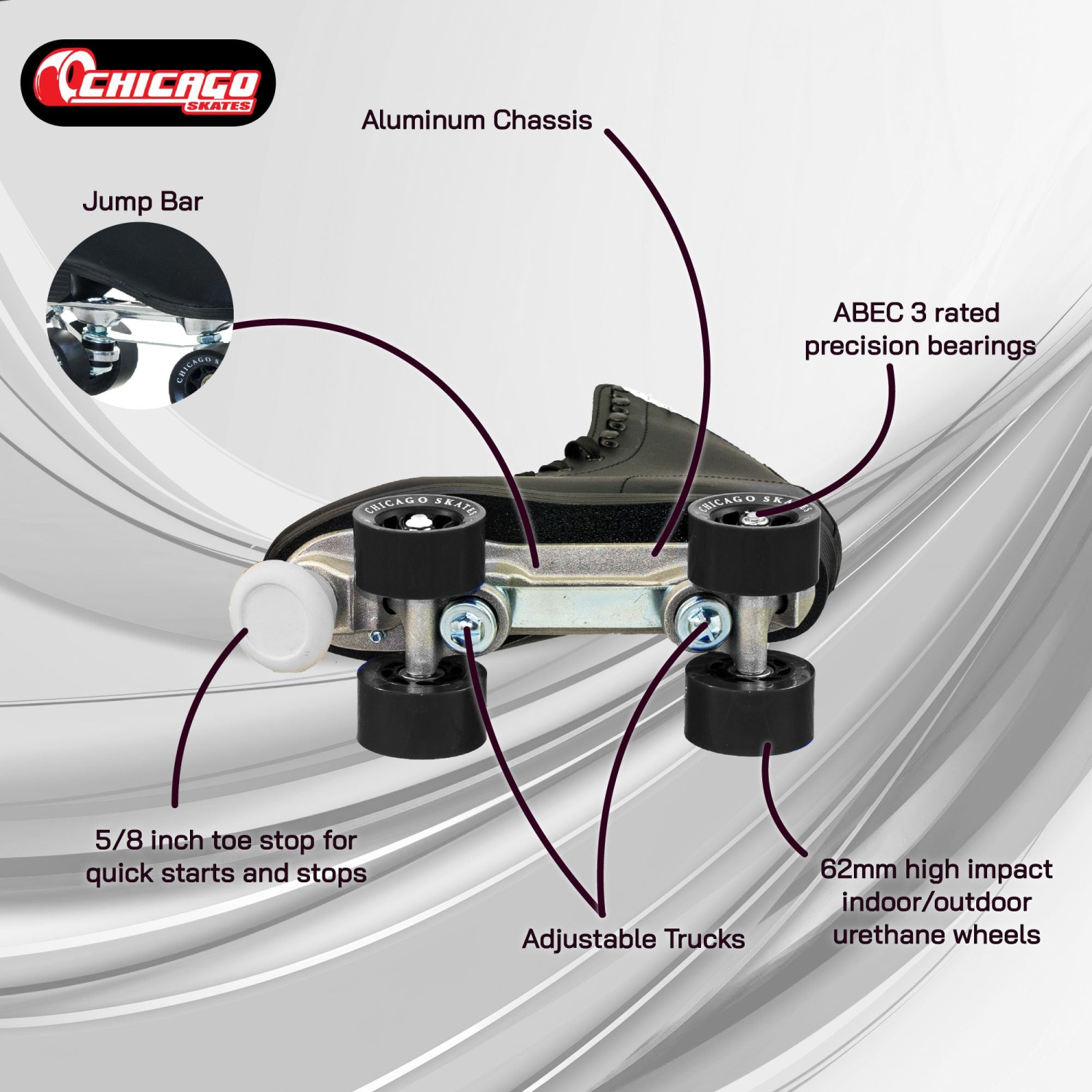 Chicago Men's Leather Lined Rink Skate