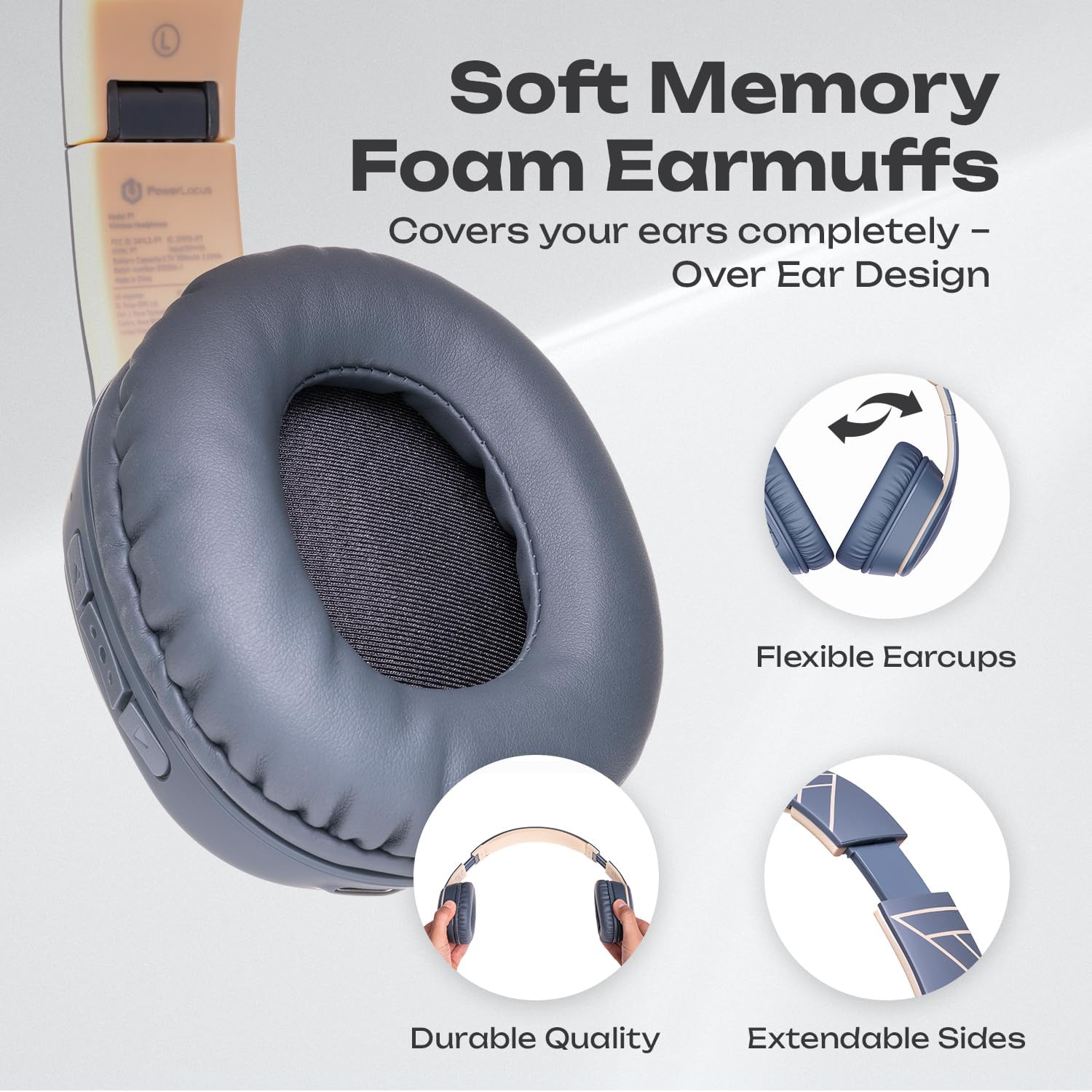 Casque d'écoute Bluetooth, casque d'écoute sans fil Bluetooth avec microphone, casque d'écoute pliable avec casque stéréo haute fidélité pour