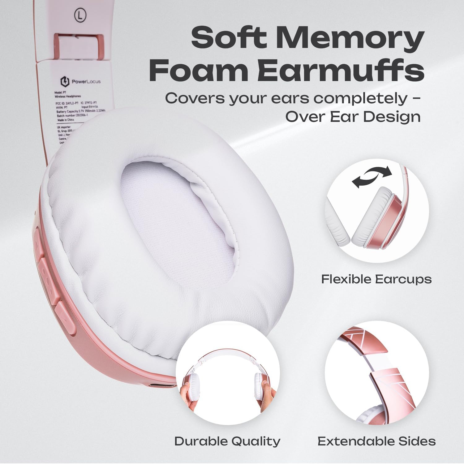 Casque d'écoute Bluetooth, casque d'écoute sans fil Bluetooth avec microphone, casque d'écoute pliable avec son stéréo haute fidélité pour téléphone