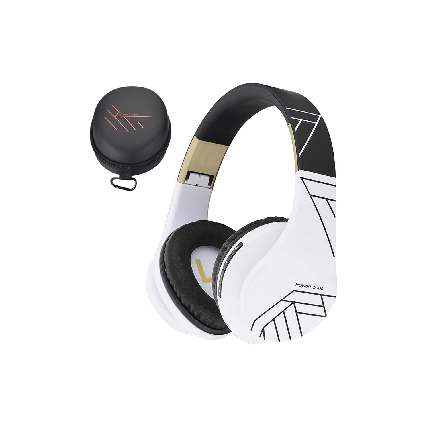 Bluetooth Over-Ear Headphones, Wireless Stereo Foldable Headphones Wireless and Wired Headsets , Micro SD/TF, FM for Phone/iPad/PC, Black/White