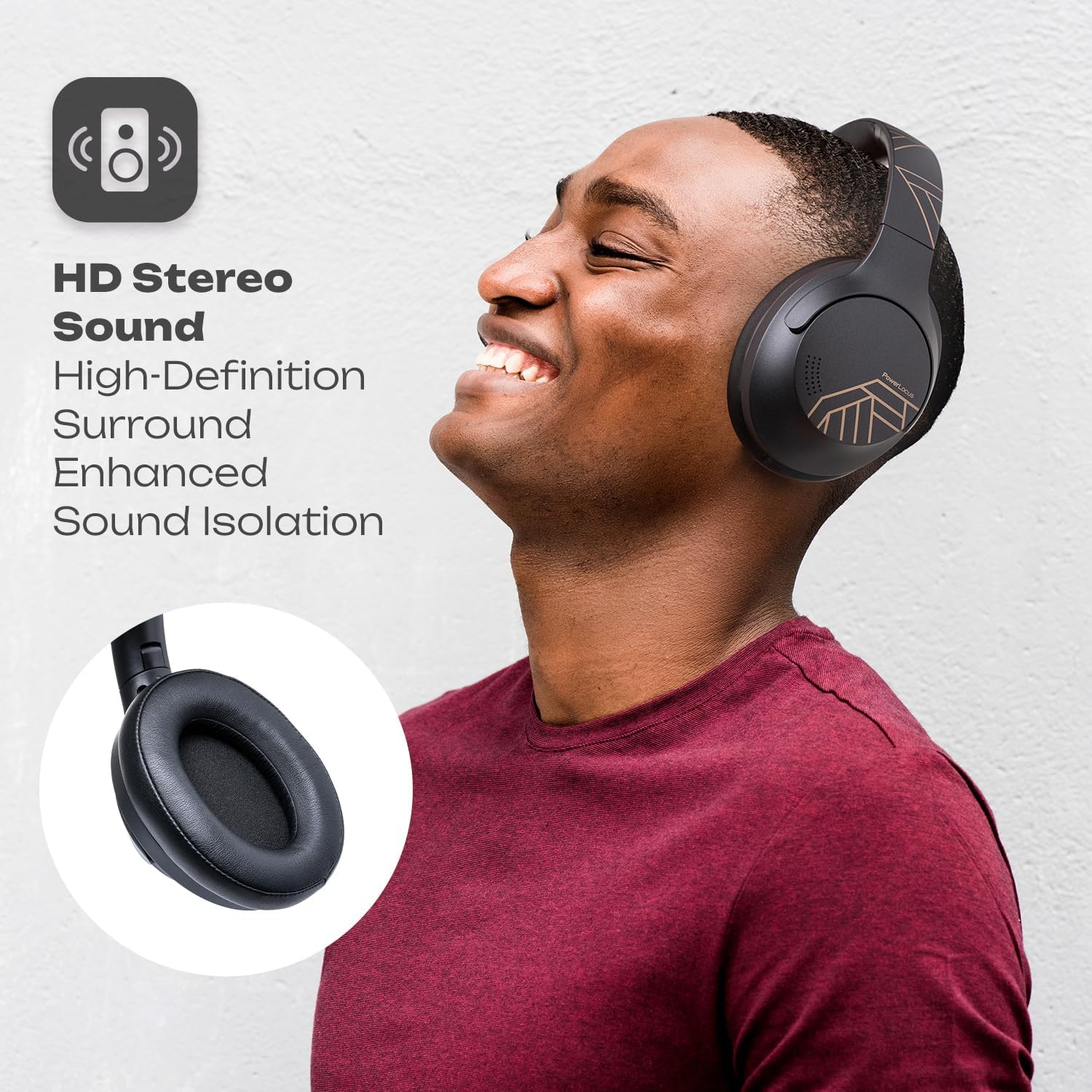 Bluetooth Headphones Over Ear, Wireless Headphones Over Ear 50 Hrs Playtime, Foldable Headphones with MicrophoneHiFi Stereo Headset for Phone/PC,