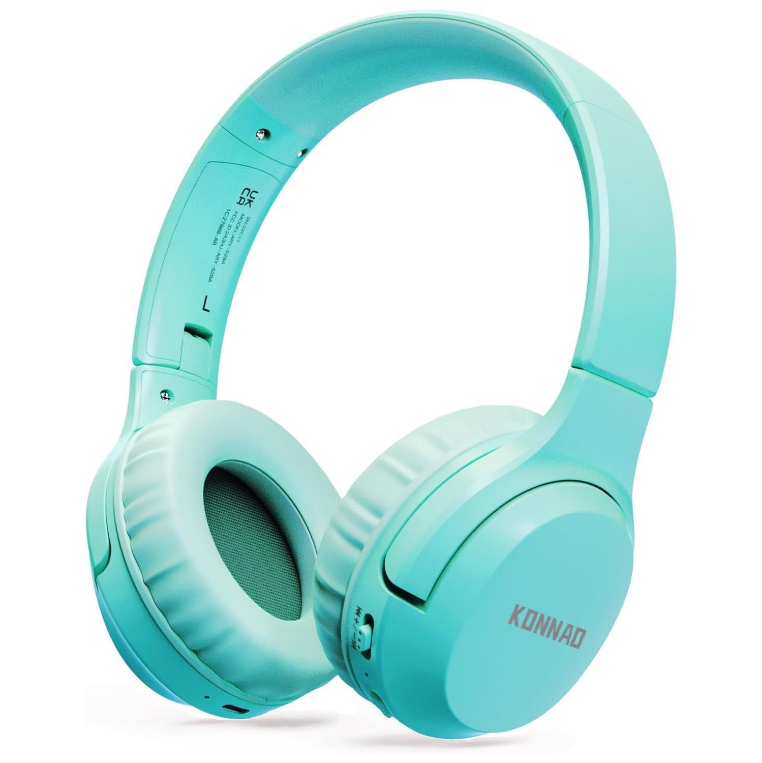 Headphones Wireless 60H, Foldable On Ear Headset Wireless Headphones, Over-Ear Headphones for Kids Adults School ,Travel, Pure Green