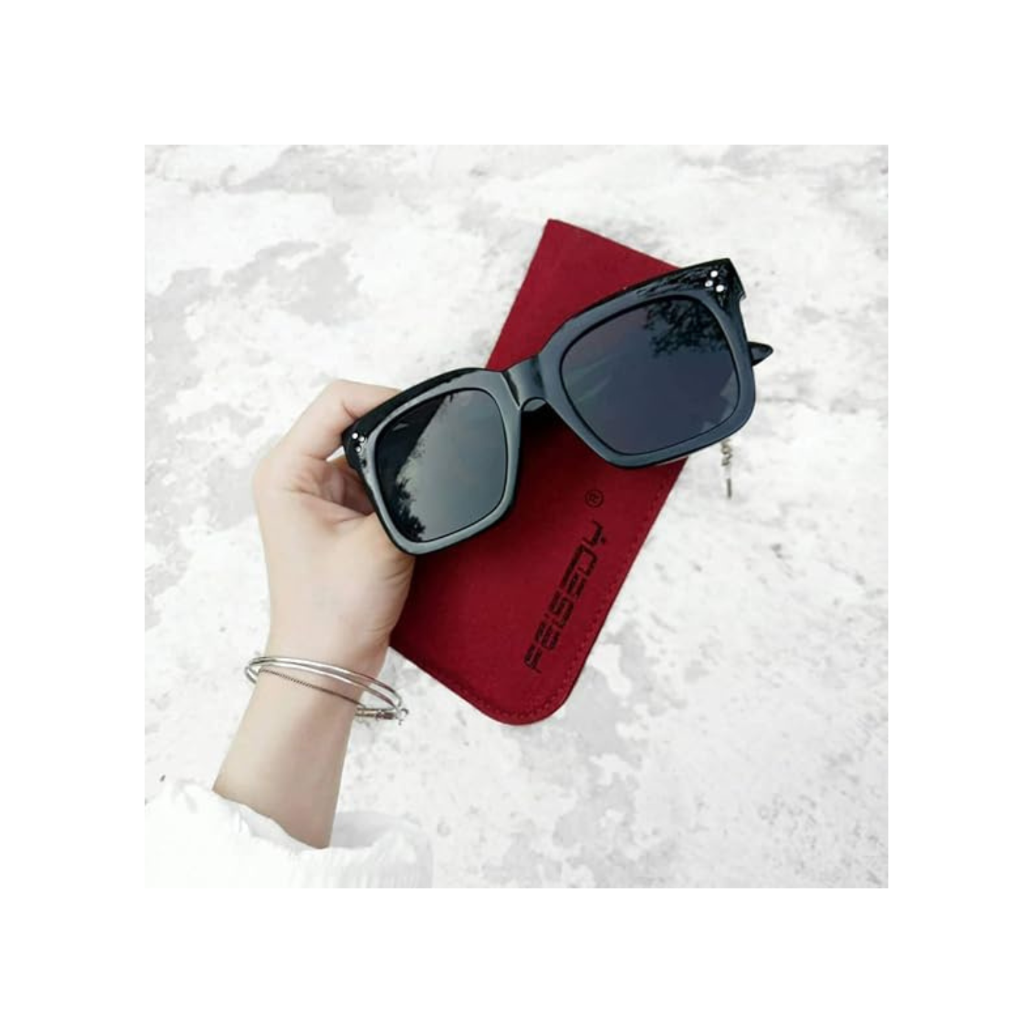 FEISEDY Vintage Women Butterfly Sunglasses Designer Luxury Square Gradient Sun Glasses Shades B2486