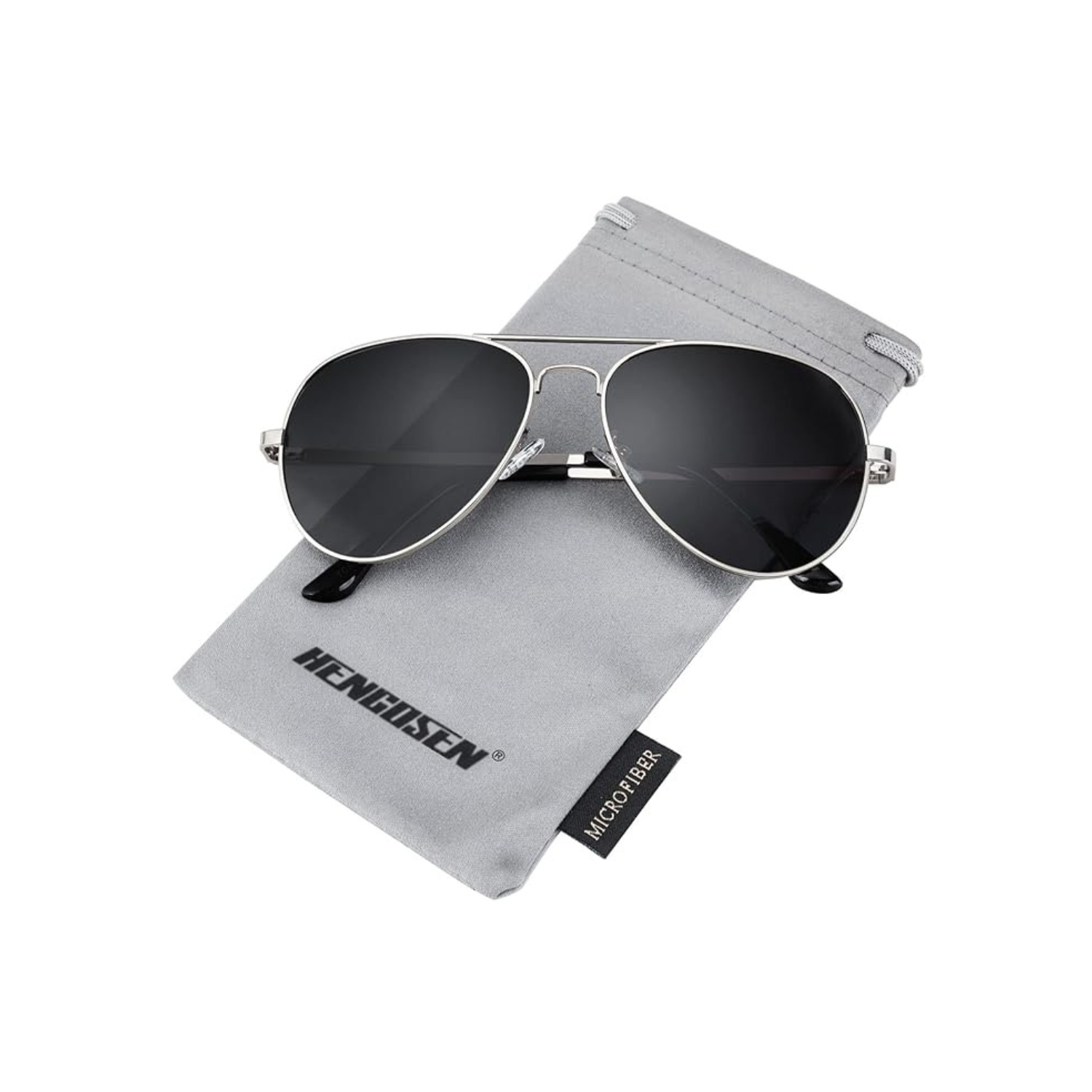 HENGOSEN Polarized Aviator Sunglasses for Men and Women, Premium Metal Frame, Police Sun glasses with UV 400 Protection