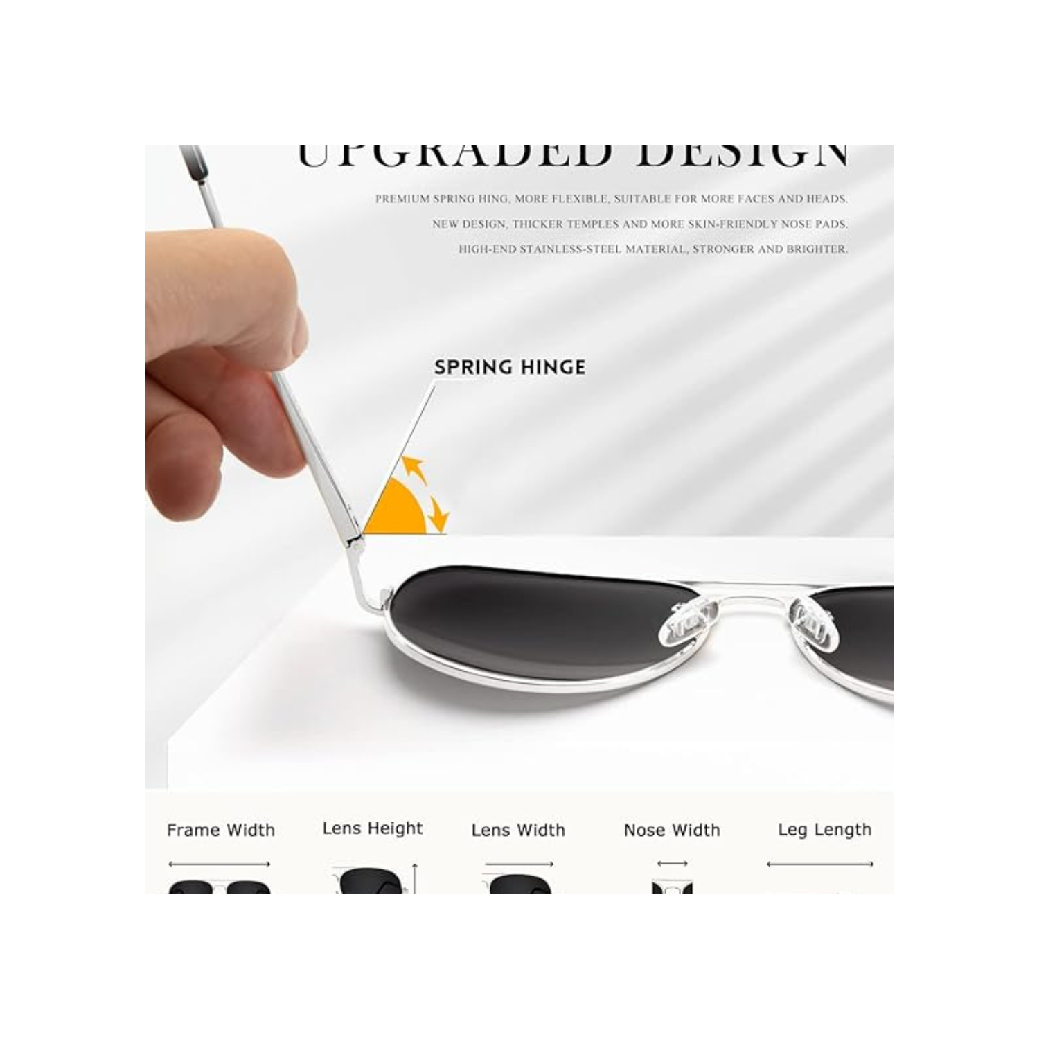 HENGOSEN Polarized Aviator Sunglasses for Men and Women, Premium Metal Frame, Police Sun glasses with UV 400 Protection