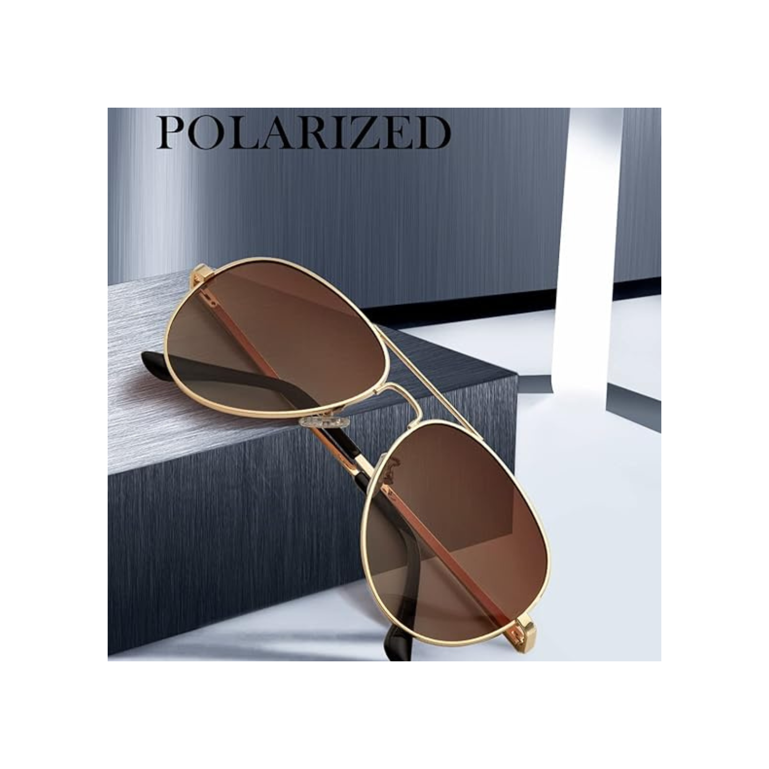 HENGOSEN Polarized Aviator Sunglasses for Men and Women, Premium Metal Frame, Police Sun glasses with UV 400 Protection