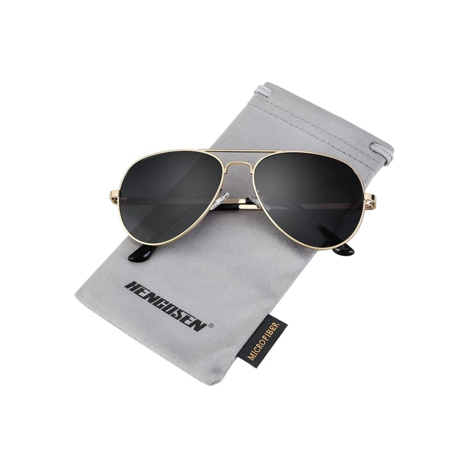 HENGOSEN Polarized Aviator Sunglasses for Men and Women, Premium Metal Frame, Police Sun glasses with UV 400 Protection