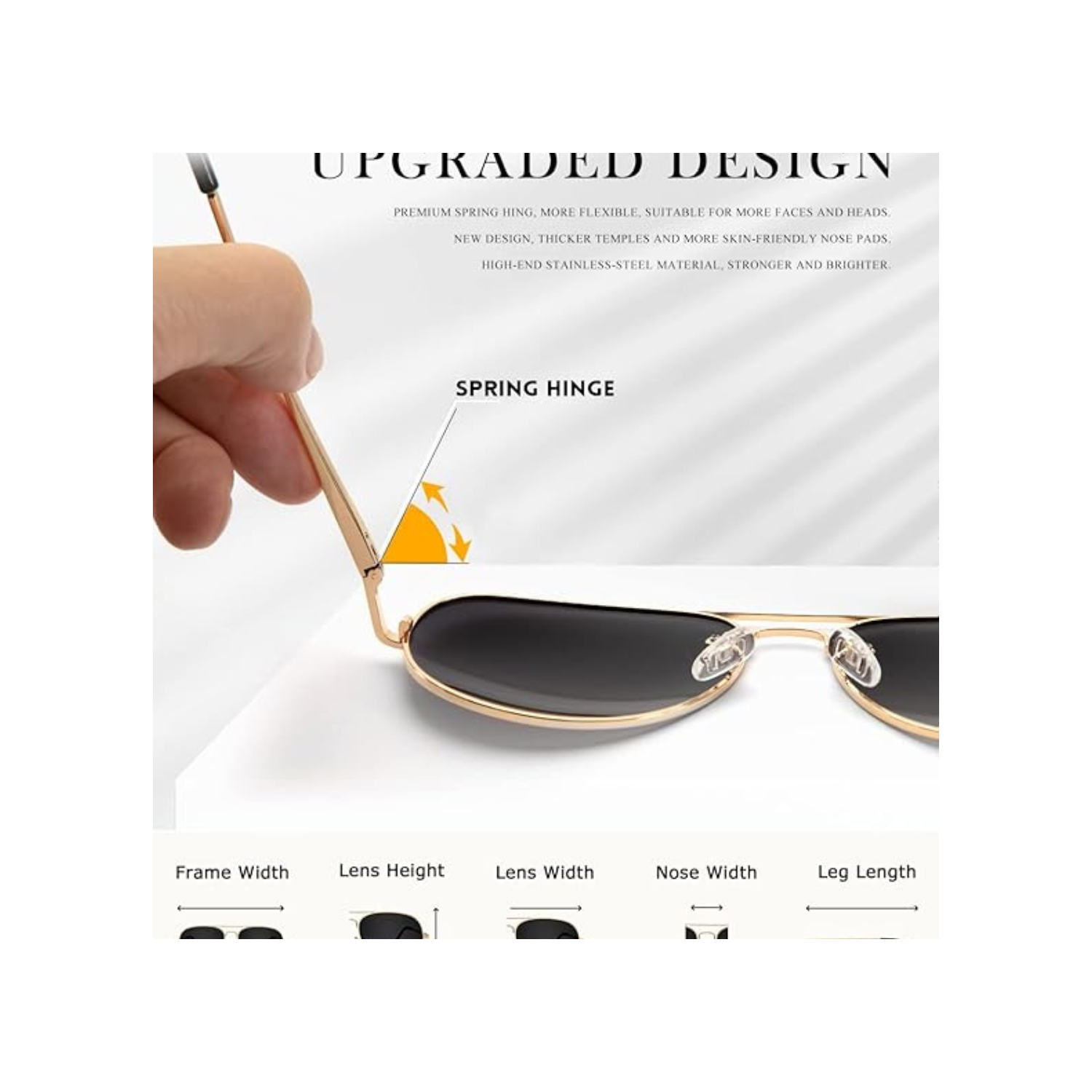 HENGOSEN Polarized Aviator Sunglasses for Men and Women, Premium Metal Frame, Police Sun glasses with UV 400 Protection