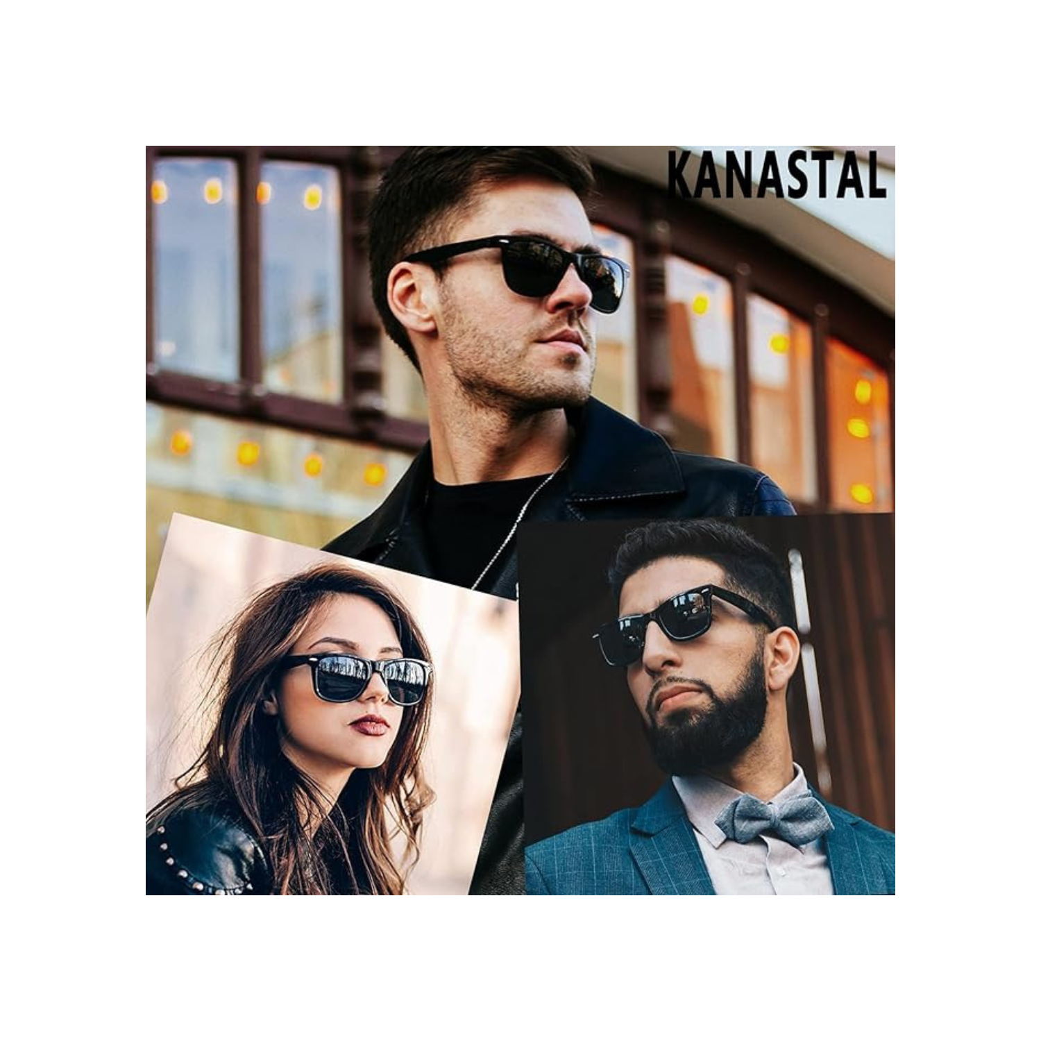 KANASTAL Sunglasses for Women Men Polarized Sun Glasses UV400 Protection Square Frame Shades