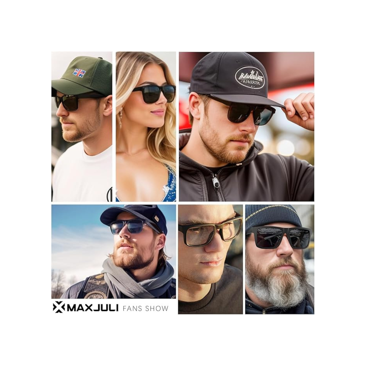 MAXJULI XXL Size Extra Large Z87 Sunglasses for Big Wide Heads Men TR90 Ultralight UV400 Protection Glasses 8228