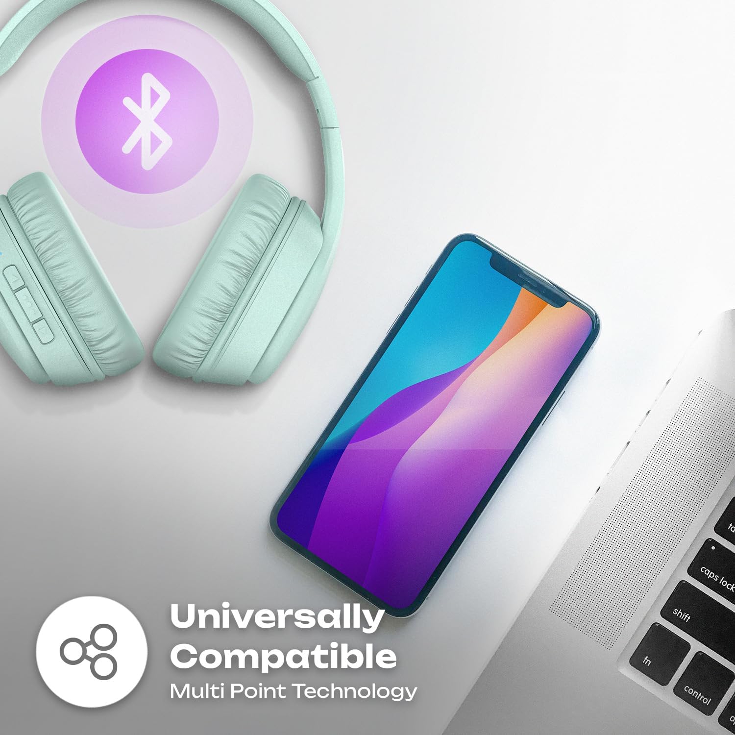 Casques d'écoute Bluetooth, écouteurs sans fil Bluetooth avec microphone, écouteurs pliables avec casque stéréo haute fidélité pour téléphone