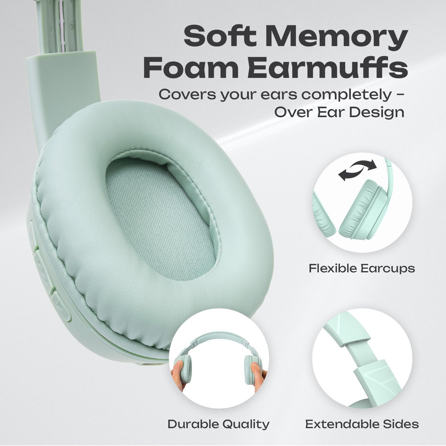 Casques d'écoute Bluetooth, écouteurs sans fil Bluetooth avec microphone, écouteurs pliables avec casque stéréo haute fidélité pour téléphone