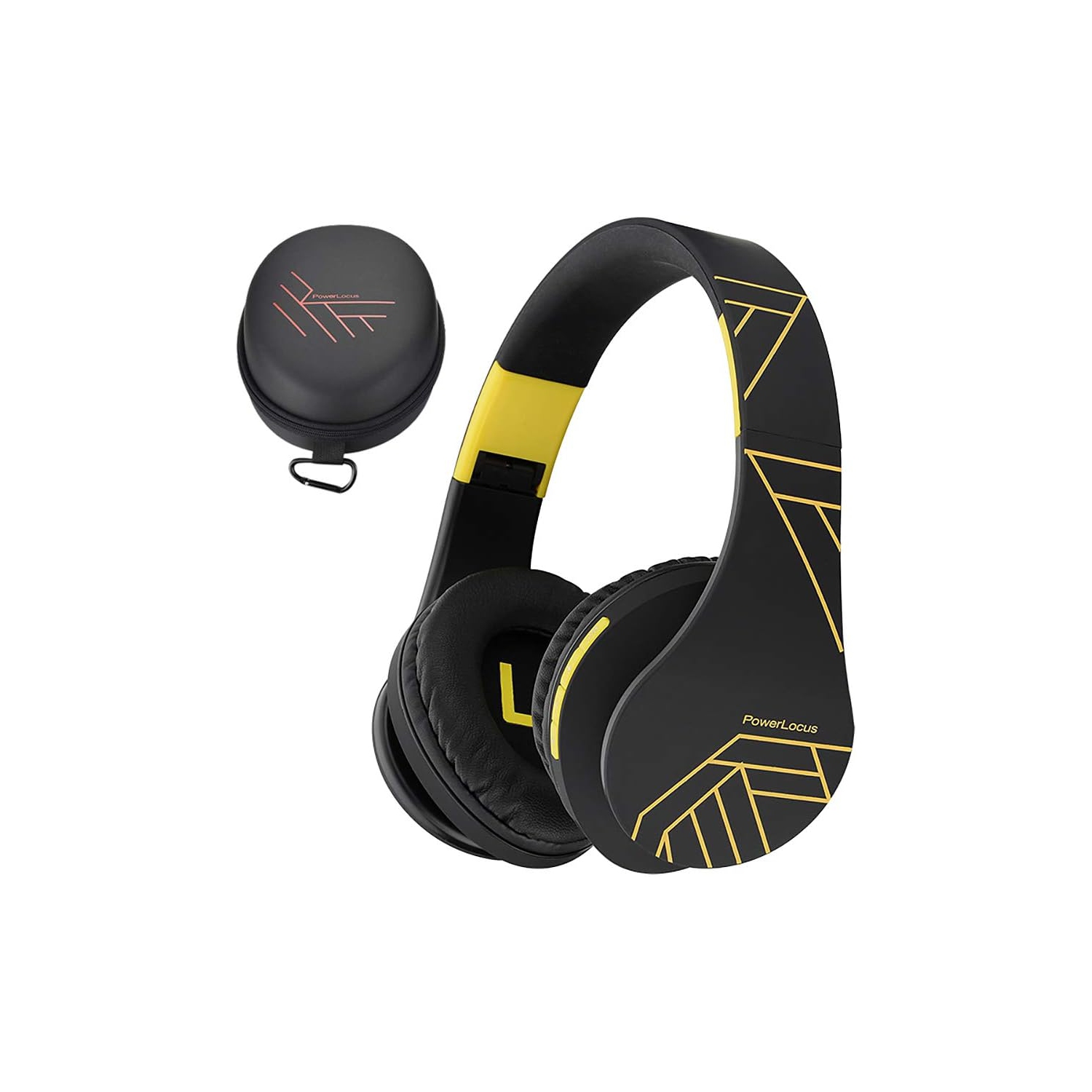 Bluetooth Over-Ear Headphones, Wireless Stereo Foldable Headphones Wireless and Wired Headsets , Micro SD/TF, FM for Phone/iPad/PC, Black/Yellow