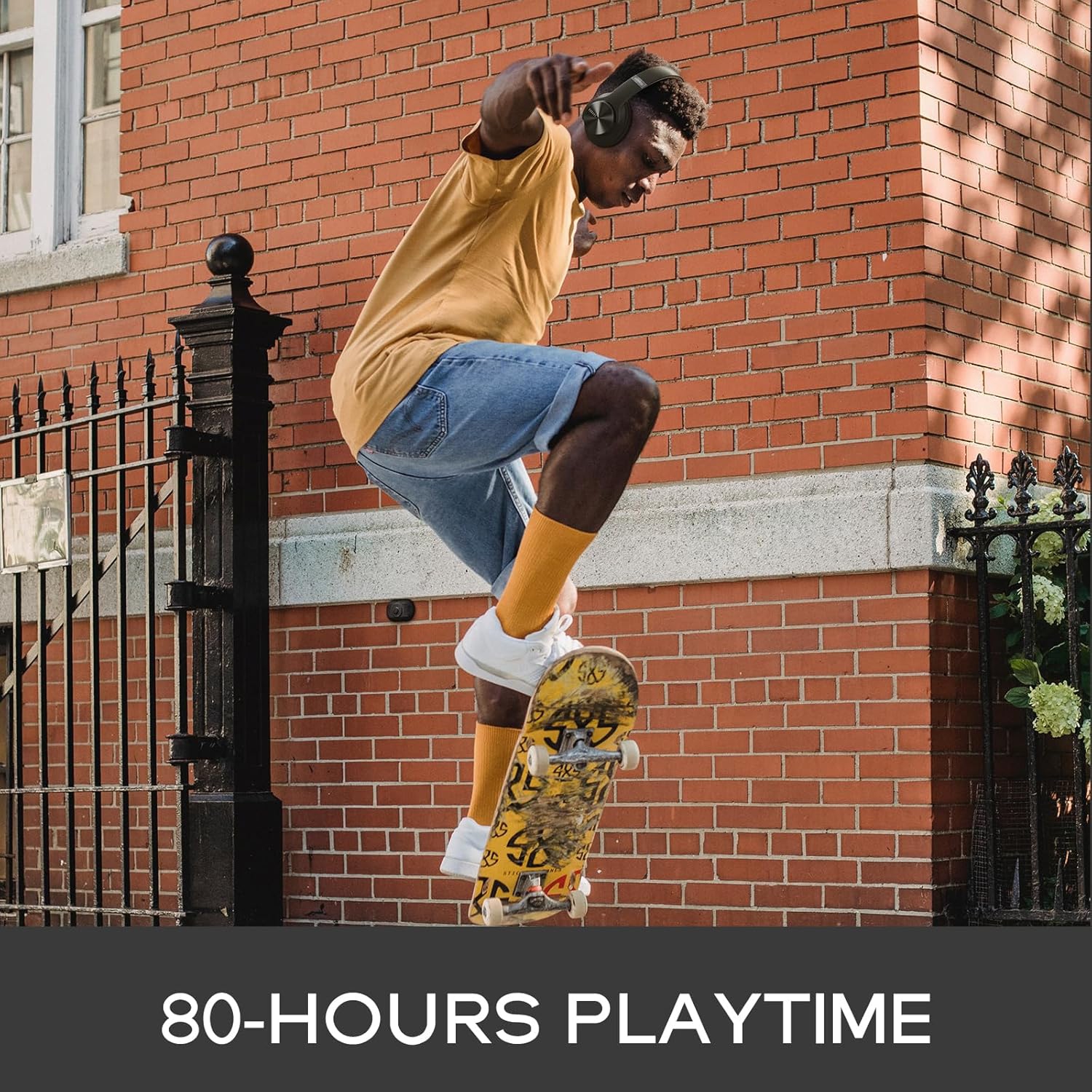 Écouteurs sans fil, écouteurs Bluetooth avec 3 modes d'égalisation, casques d'écoute stéréo haute-fidélité avec microphone pour iPhone/PC, vert