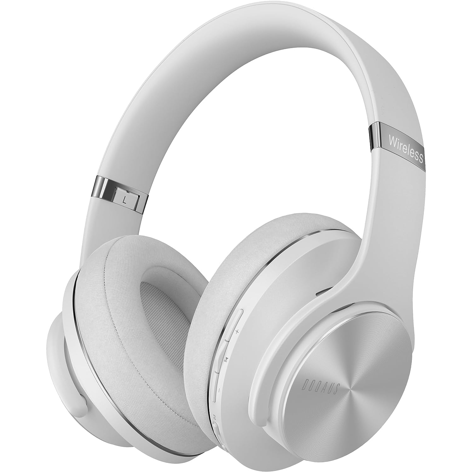 Écouteurs sans fil, écouteurs Bluetooth avec 3 modes d'égalisation, casques d'écoute stéréo haute-fidélité avec microphone pour iPhone/PC, gris pâle