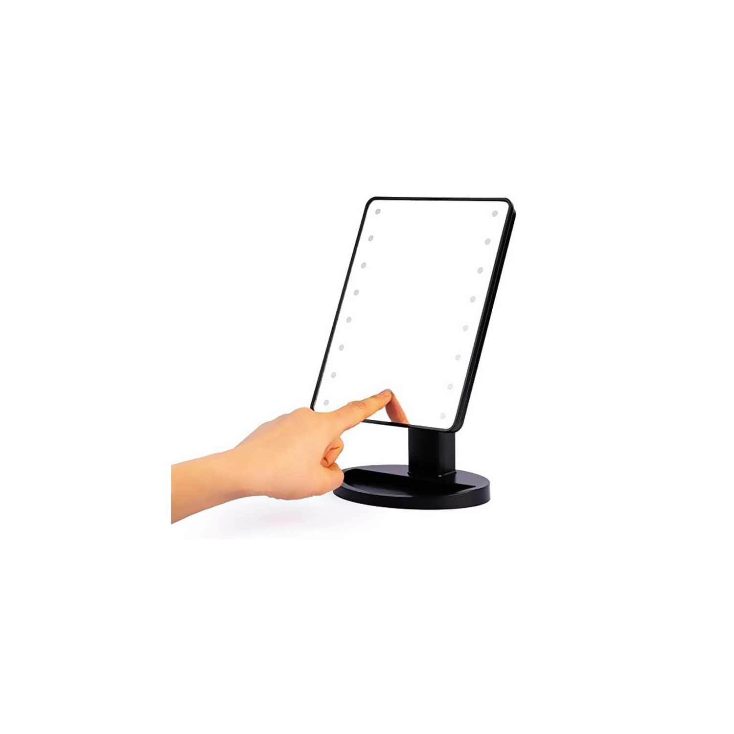 Miroirs Maquillage de table Esthétique Loupe maquillage Maquillage portatif avec lumières à DEL/rotation à 180°