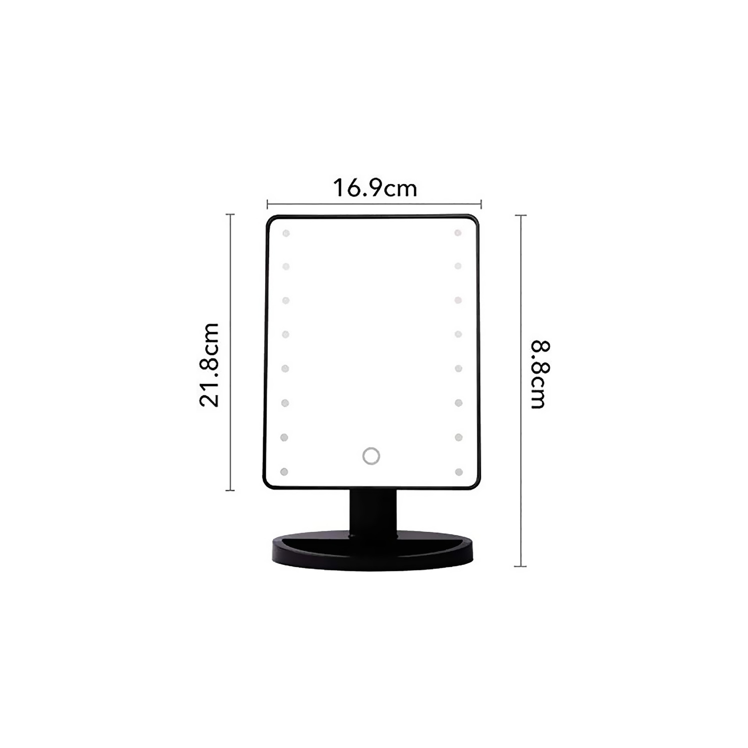 Miroirs Maquillage de table Esthétique Loupe maquillage Maquillage portatif avec lumières à DEL/rotation à 180°