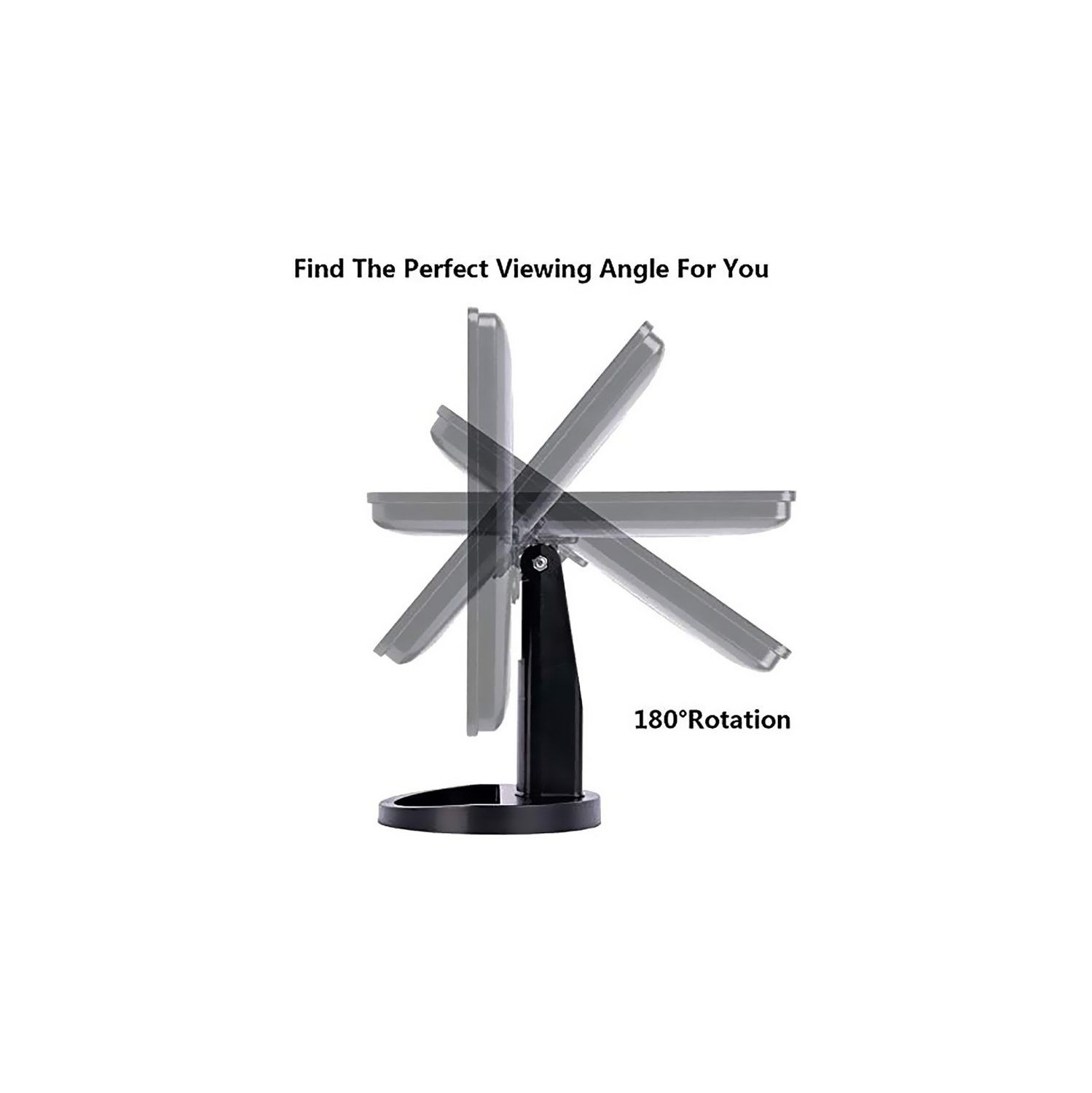 Miroirs Maquillage de table Esthétique Loupe maquillage Maquillage portatif avec lumières à DEL/rotation à 180°