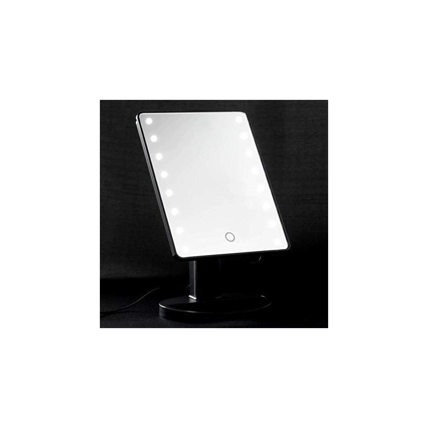 Miroirs Maquillage de table Esthétique Loupe maquillage Maquillage portatif avec lumières à DEL/rotation à 180°