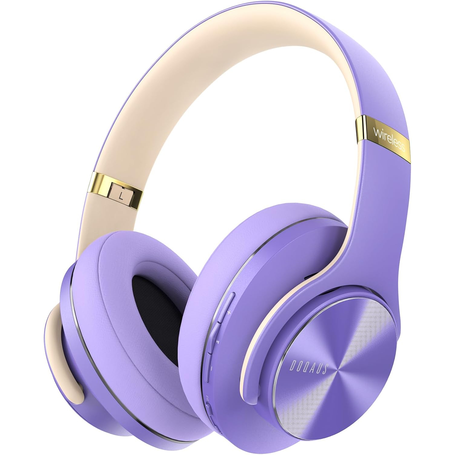 Écouteurs sans fil, écouteurs Bluetooth avec 3 modes d'égalisation, casques d'écoute stéréo haute-fidélité avec microphone pour iPhone/PC, violet