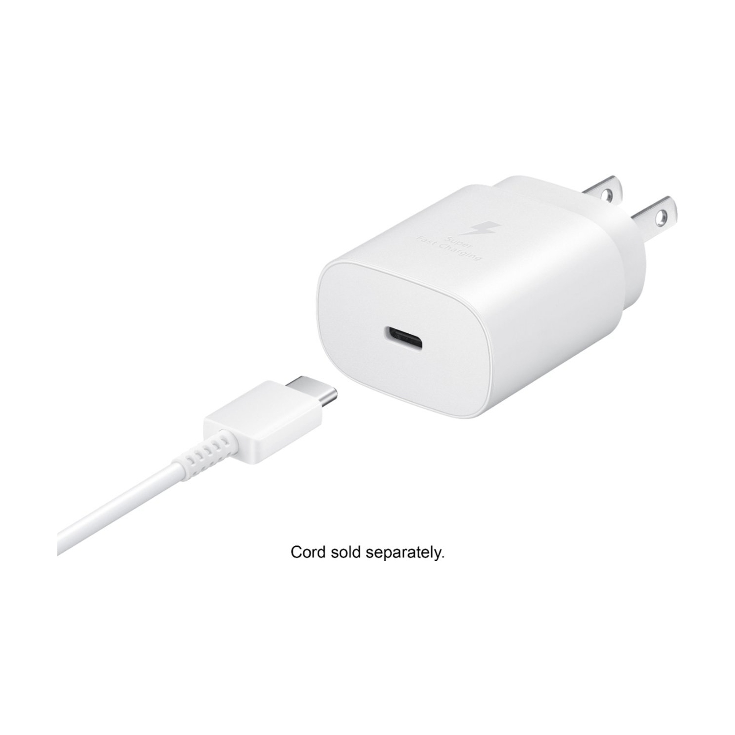 Samsung - 25W Super Fast Charging Wall Charger USB-C - White