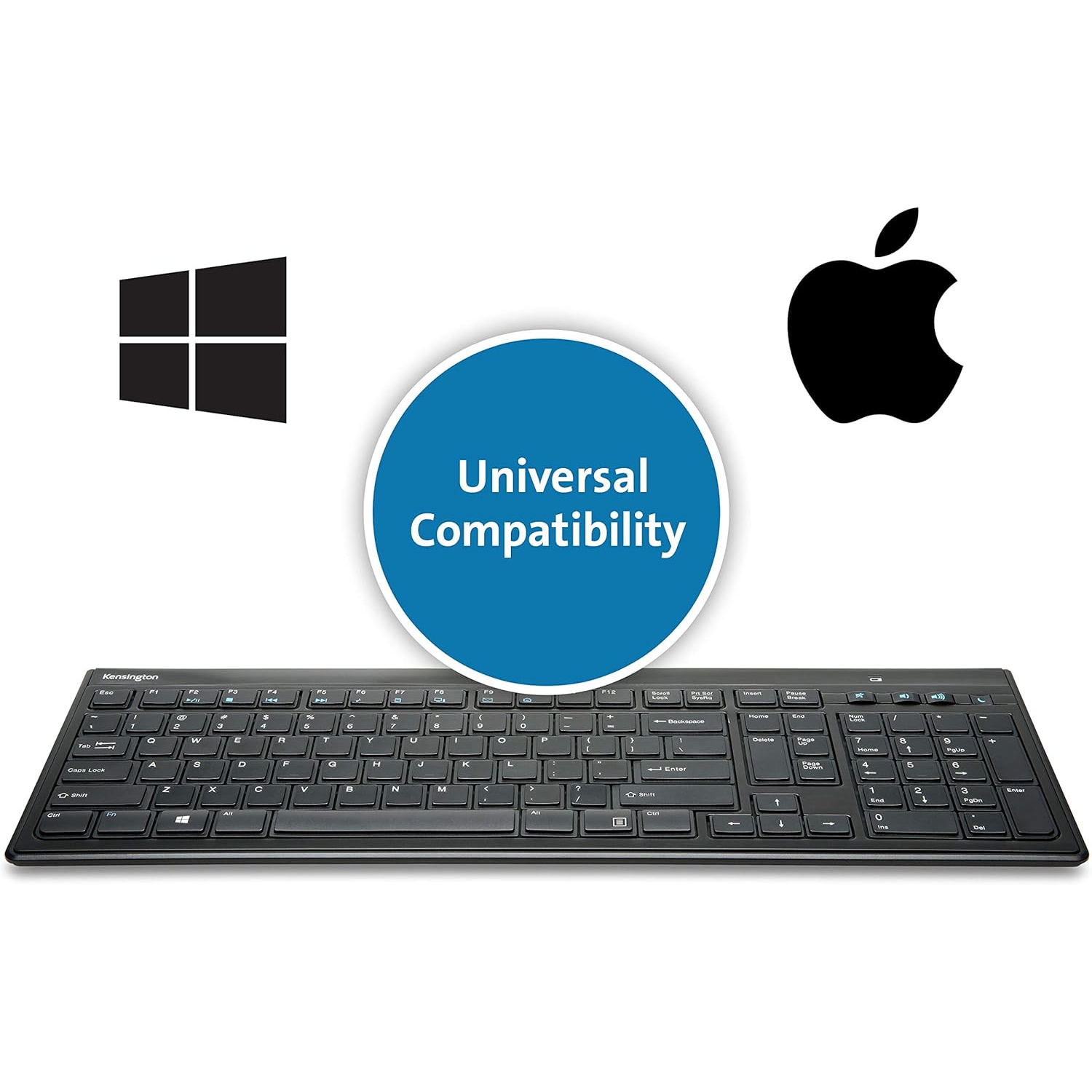 Clavier silencieux sans fil mince de Kensington