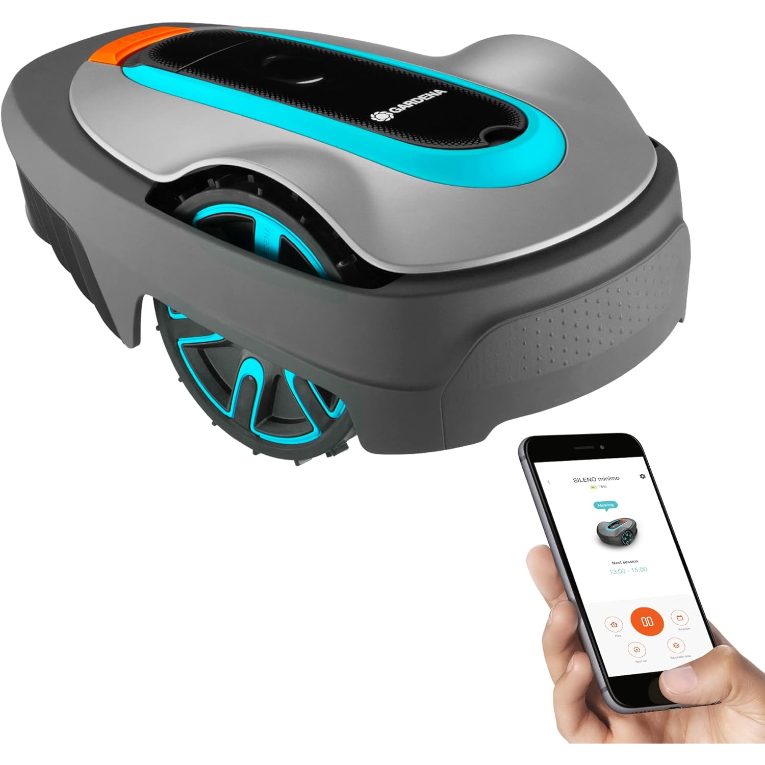 GARDENA 15002-41 SILENO City - Automatic Robotic Lawn Mower, with Bluetooth app and Boundary Wire