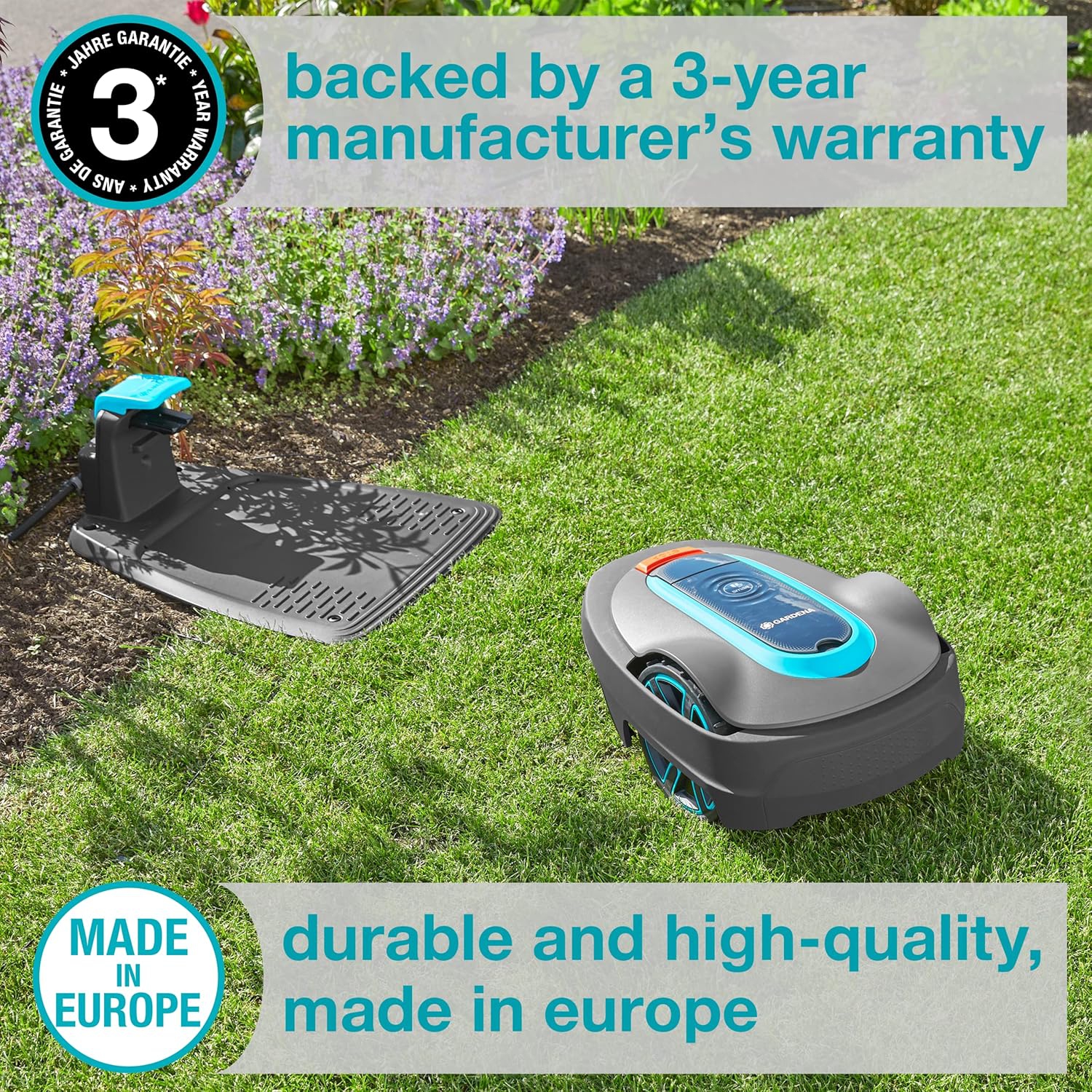 GARDENA 15002-41 SILENO City - Automatic Robotic Lawn Mower, with Bluetooth app and Boundary Wire
