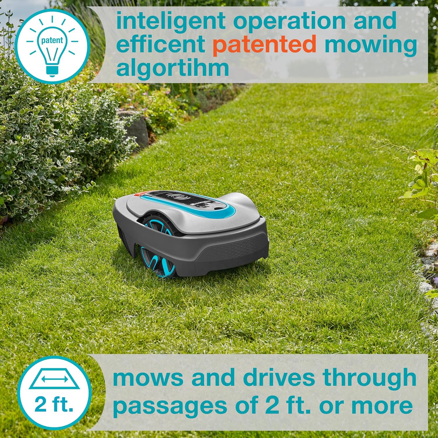 GARDENA 15002-41 SILENO City - Automatic Robotic Lawn Mower, with Bluetooth app and Boundary Wire