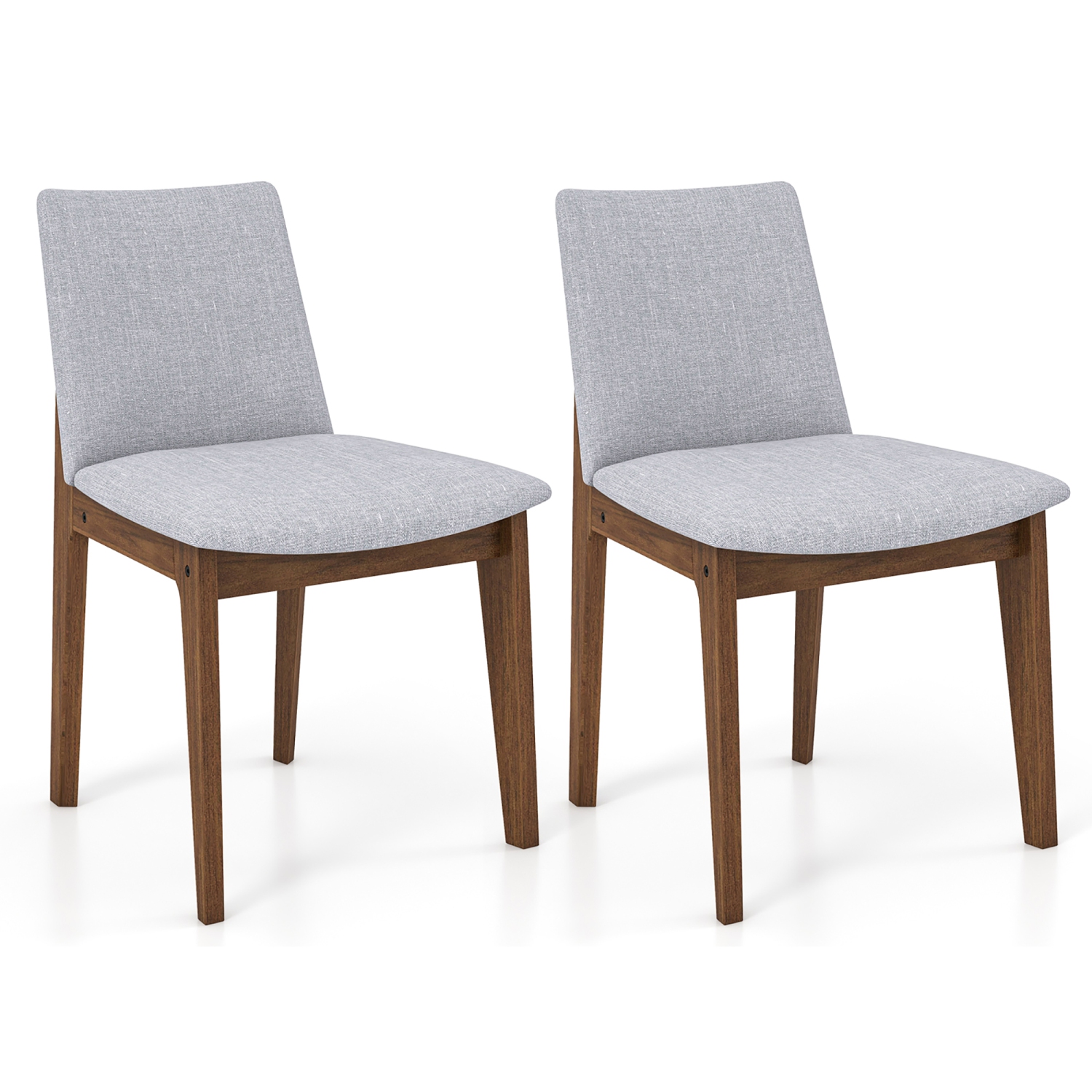 Gymax Wooden Dining Chairs of 2 w/ added Cushions High Curved Back for Dining Room