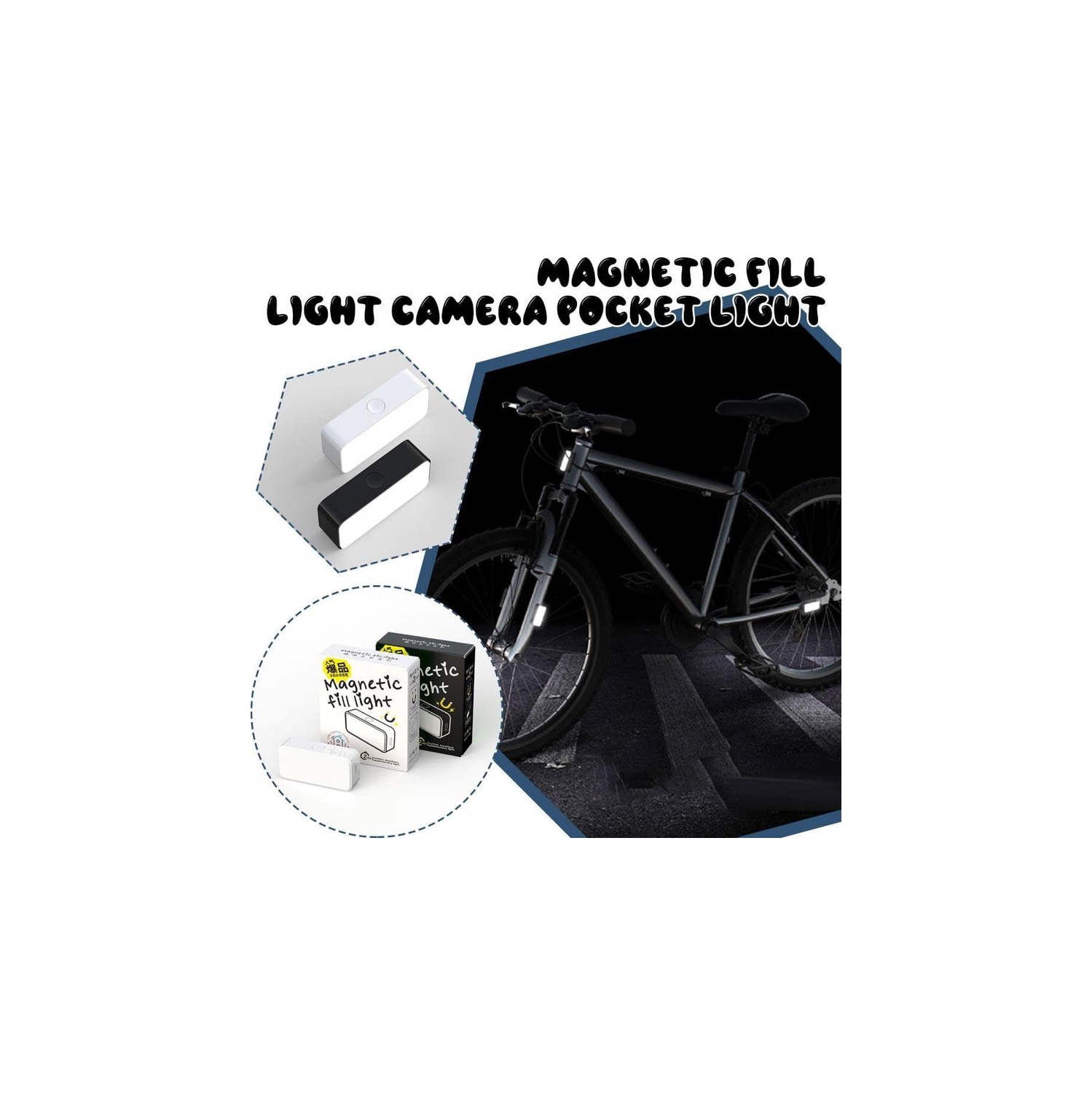 Mini Mobile Phone Selfie Fill Light LED Magnetic Selfie Light for Phone Portable Rechargeable Selfie Light with 3 Lights Modes for Phone iPad Camera