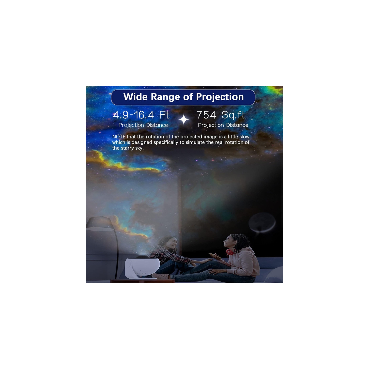 Projecteur de galaxie, Planétarium projecteur d'étoiles 13 en 1 Lumière nocturne réaliste Ciel étoilé avec système solaire Constellation Moon