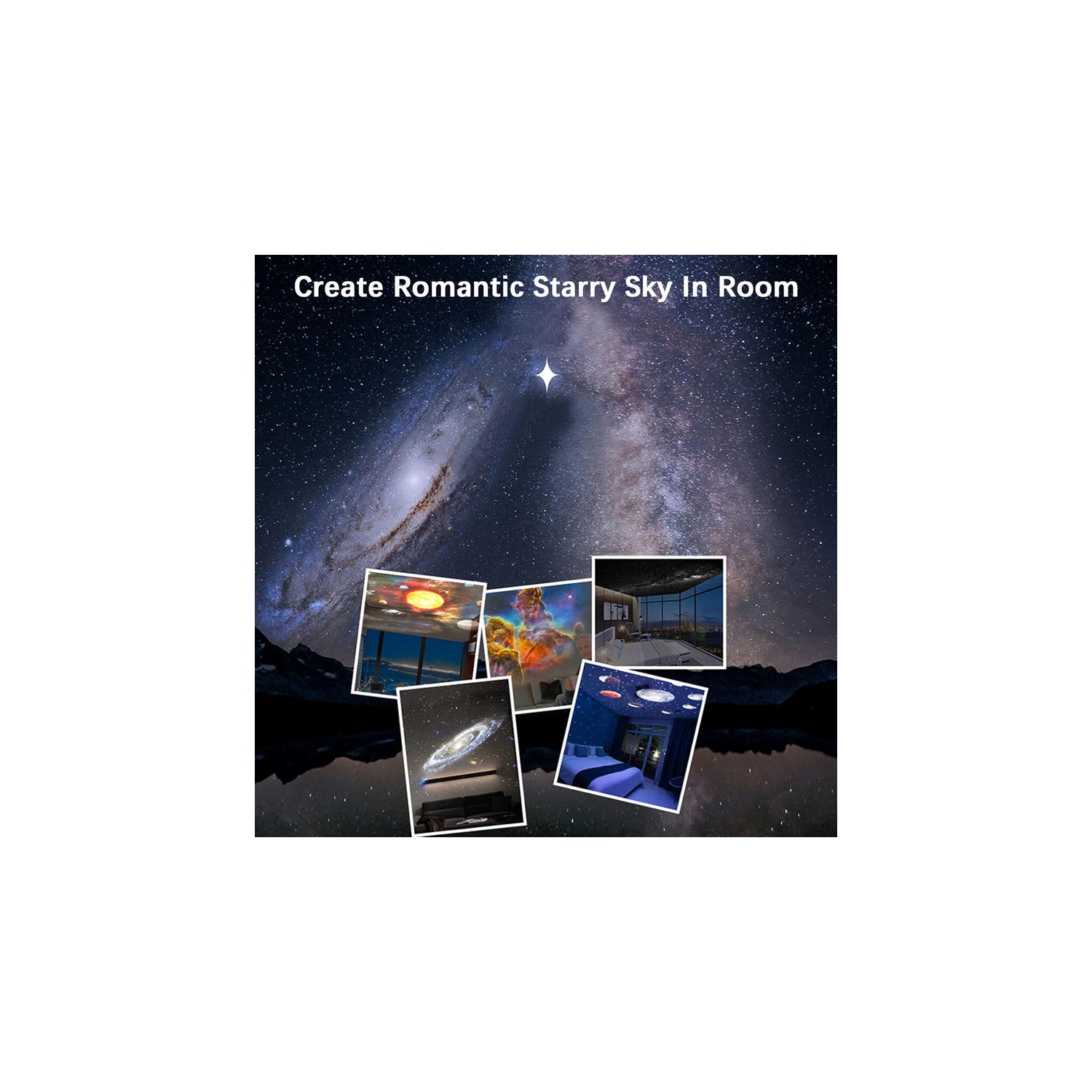 Projecteur de galaxie, Planétarium projecteur d'étoiles 13 en 1 Lumière nocturne réaliste Ciel étoilé avec système solaire Constellation Moon