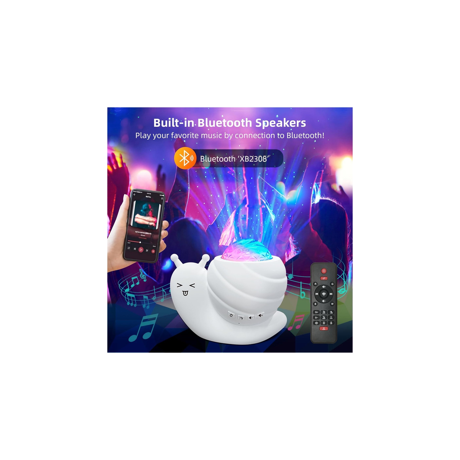 Star Projector Night Light, 4 in 1 Aurora Galaxy Projector Lights, Snail Kid Night Lights