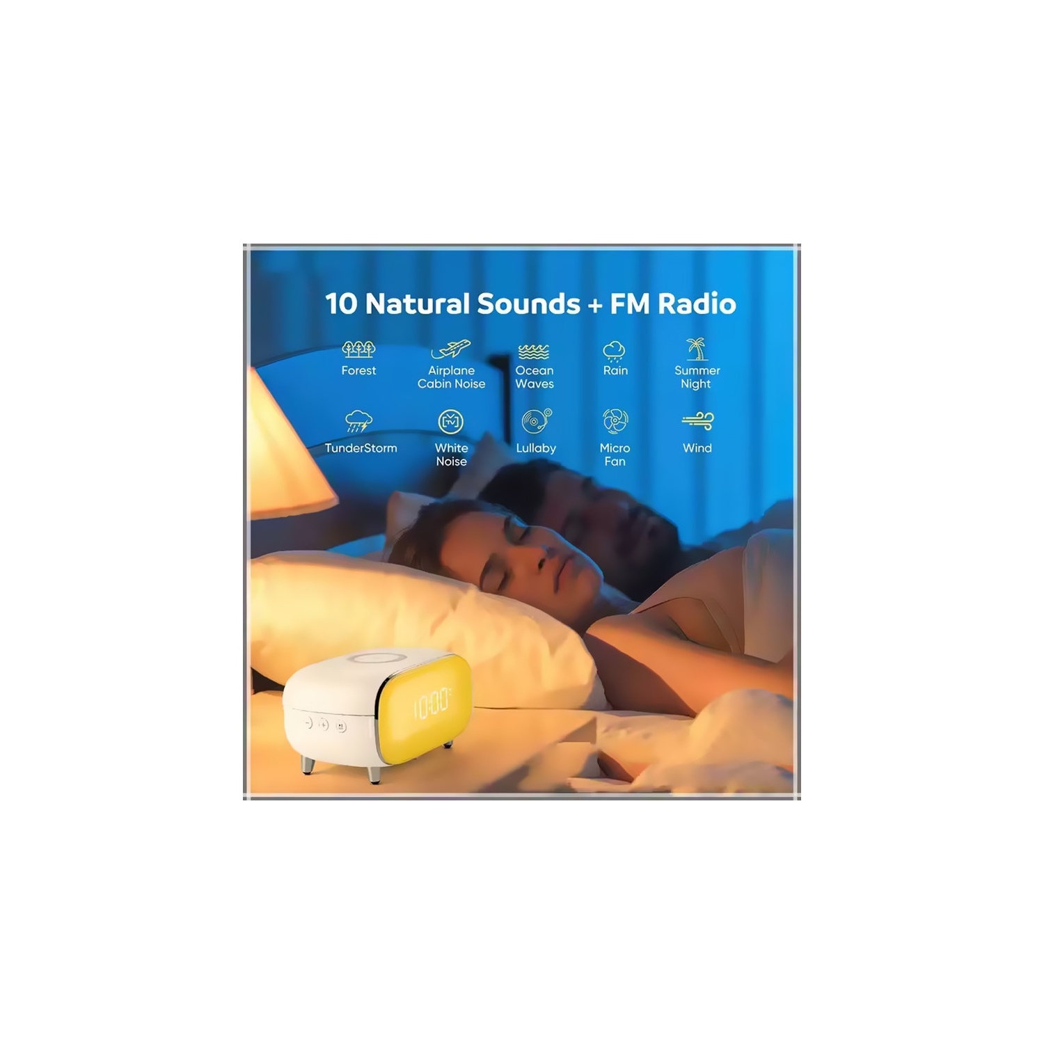 Sunrise Sunset Alarm Clock Light 15w Wireless Charger Night Light Watch Wake-up Light