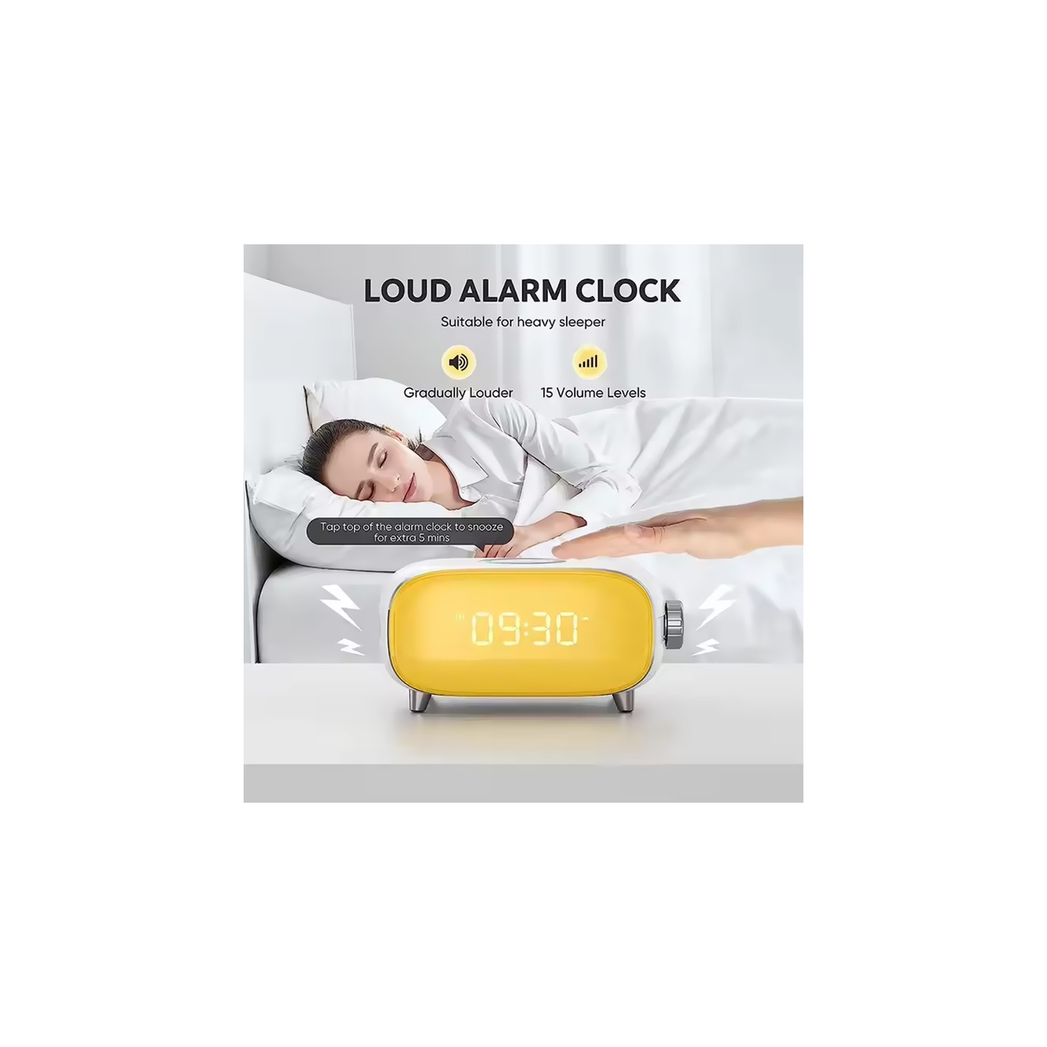 Sunrise Sunset Alarm Clock Light 15w Wireless Charger Night Light Watch Wake-up Light