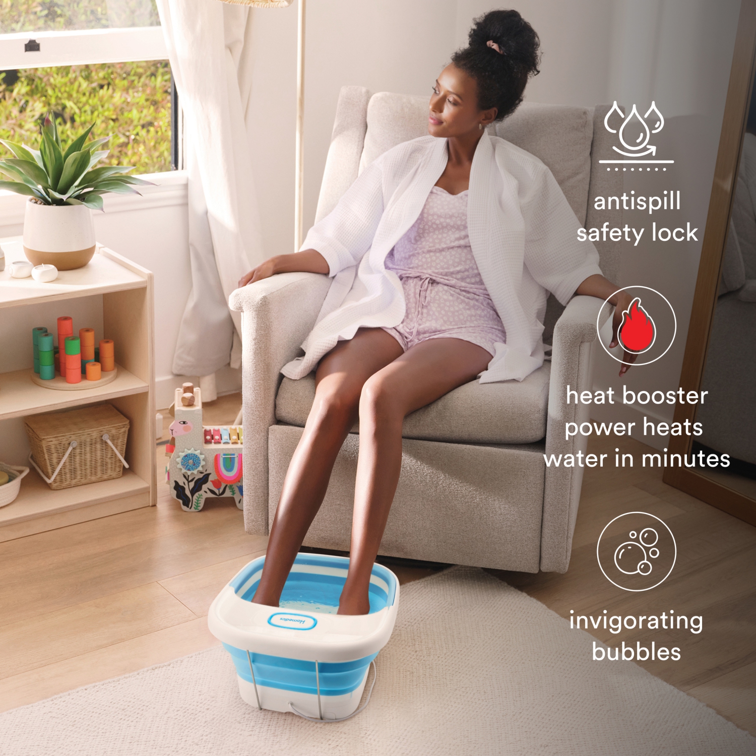 Homedics Smart Space FootBath with Heat Boost