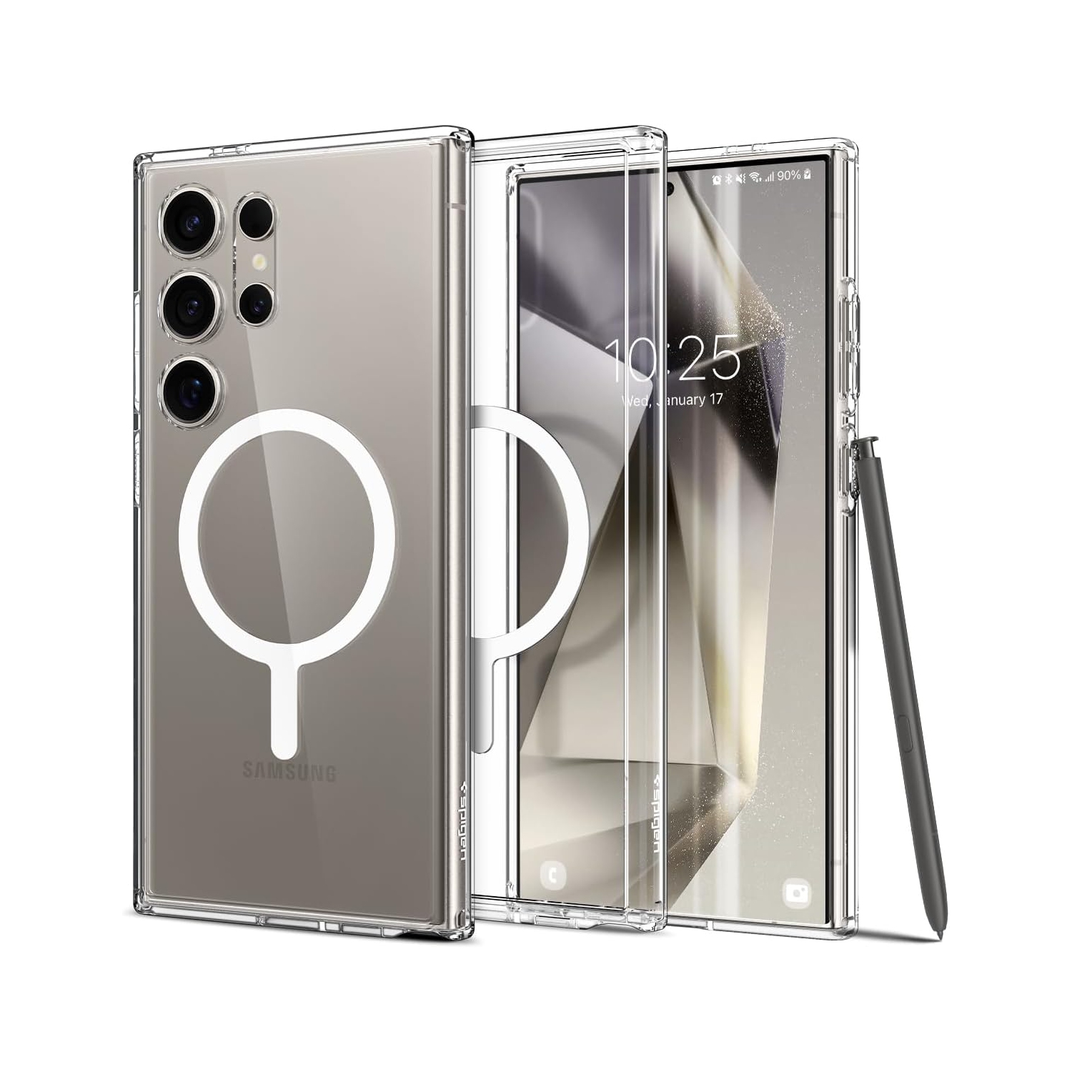 Samsung S24 Ultra Case Compatible with MagSafe, Clear Strong Magnetic Anti-Scratch Shockproof Phone Cover